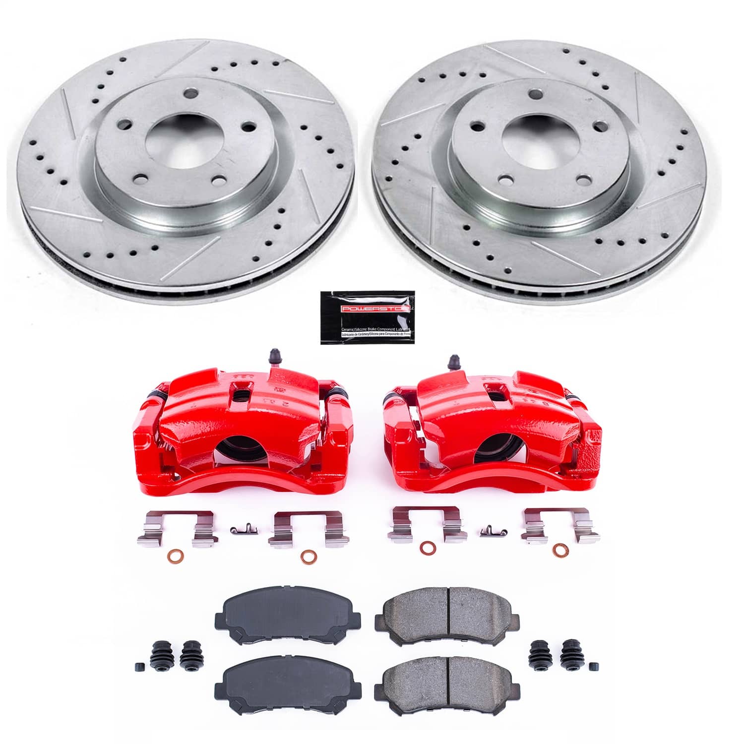 Power Stop - KC4724 - Front - Disc Brake Pad/Caliper and Rotor Kit