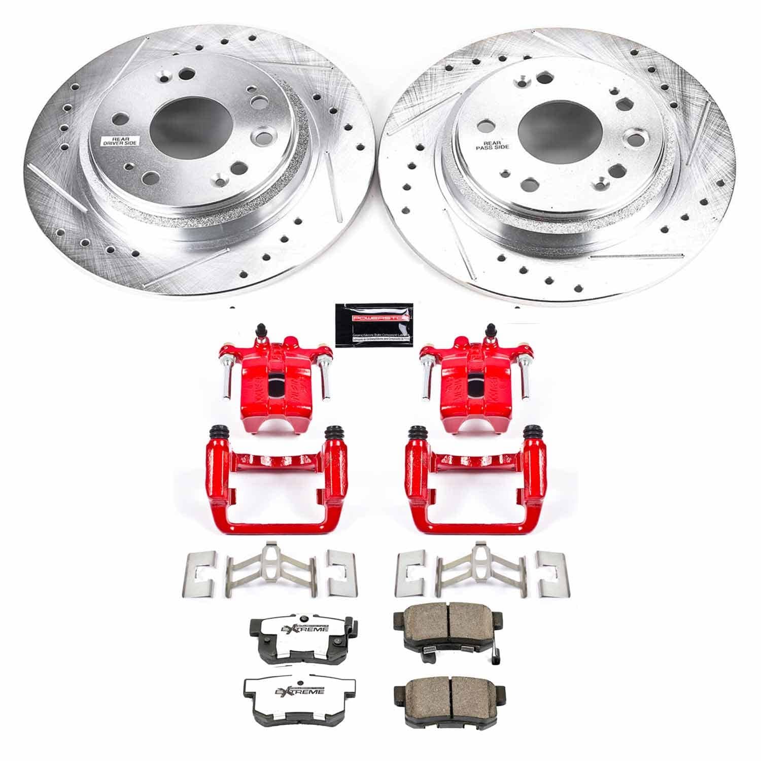 Power Stop - KC4989-26 - Rear - Disc Brake Pad/Caliper and Rotor Kit