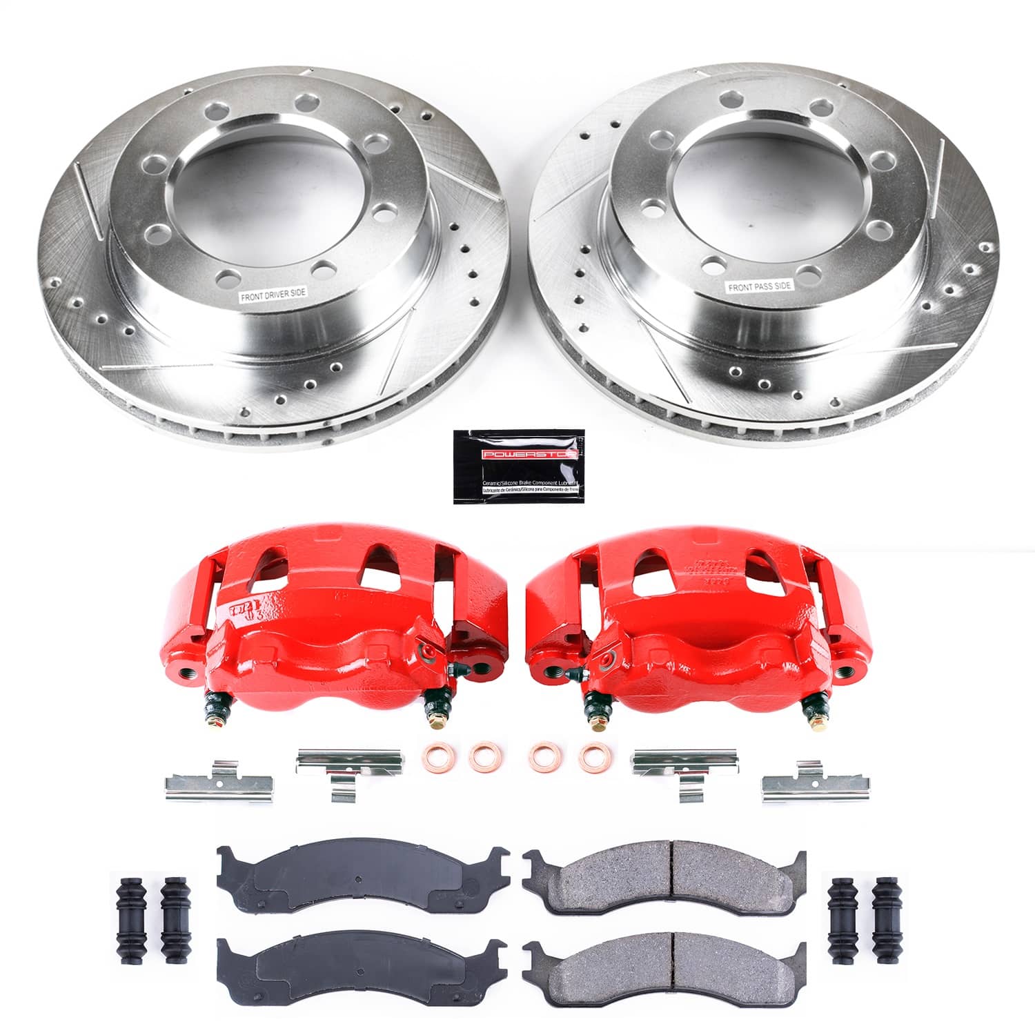 Power Stop - KC5089 - Front - Disc Brake Pad/Caliper and Rotor Kit