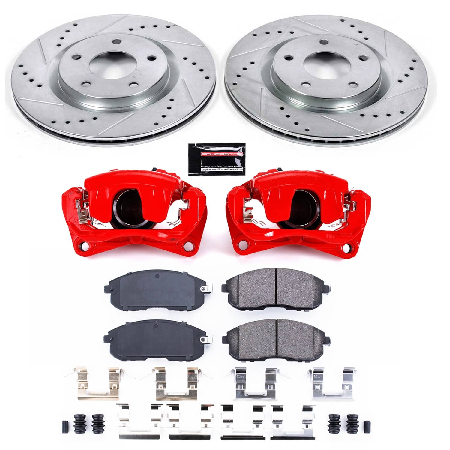 Power Stop - KC5217A - Front - Disc Brake Pad/Caliper and Rotor Kit