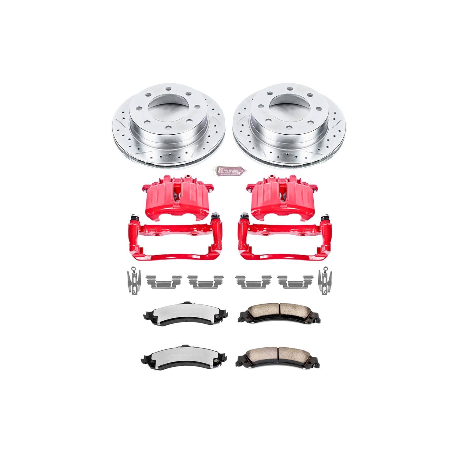 Power Stop - KC5225-36 - Rear - Disc Brake Pad/Caliper and Rotor Kit