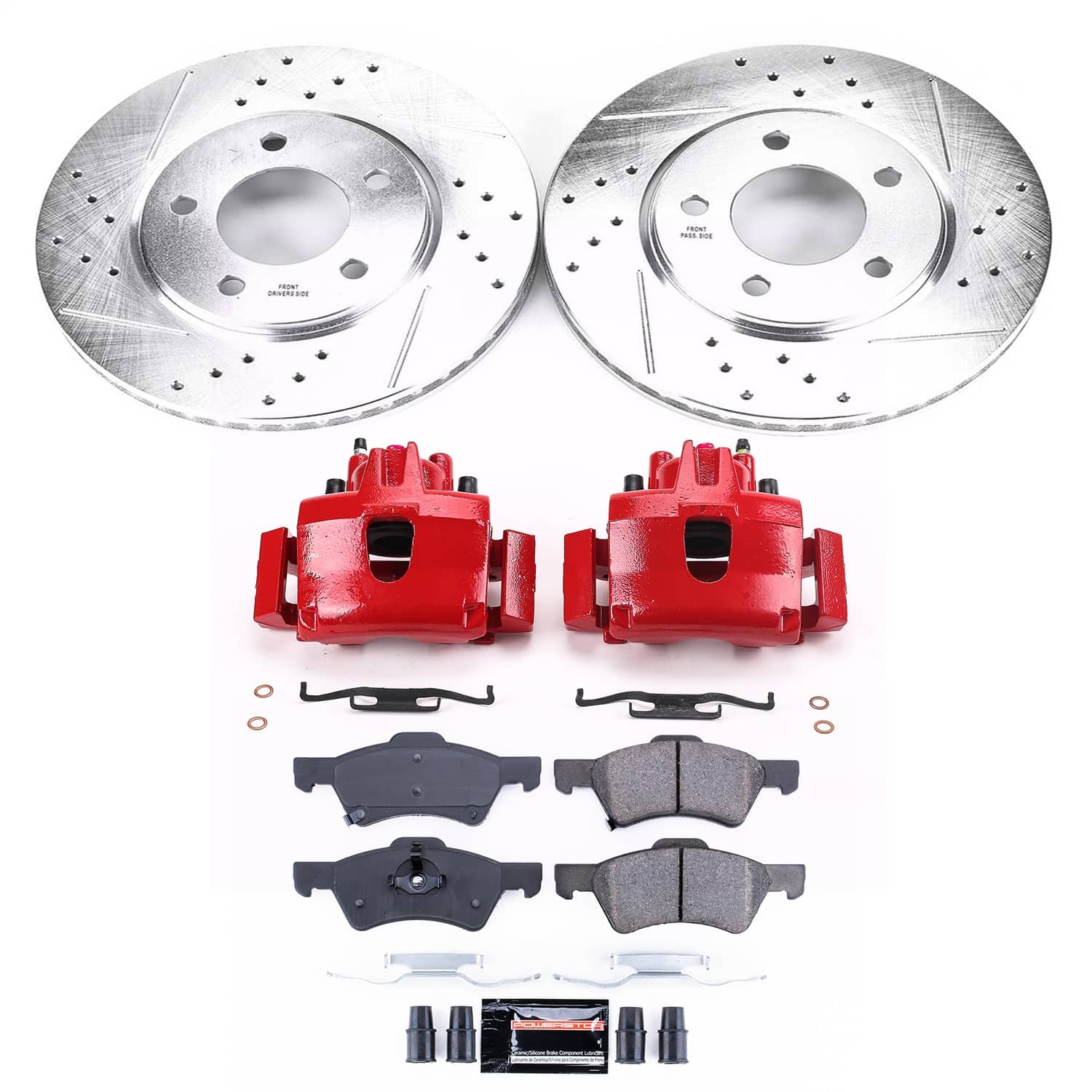 Power Stop - KC5247 - Front - Disc Brake Pad/Caliper and Rotor Kit