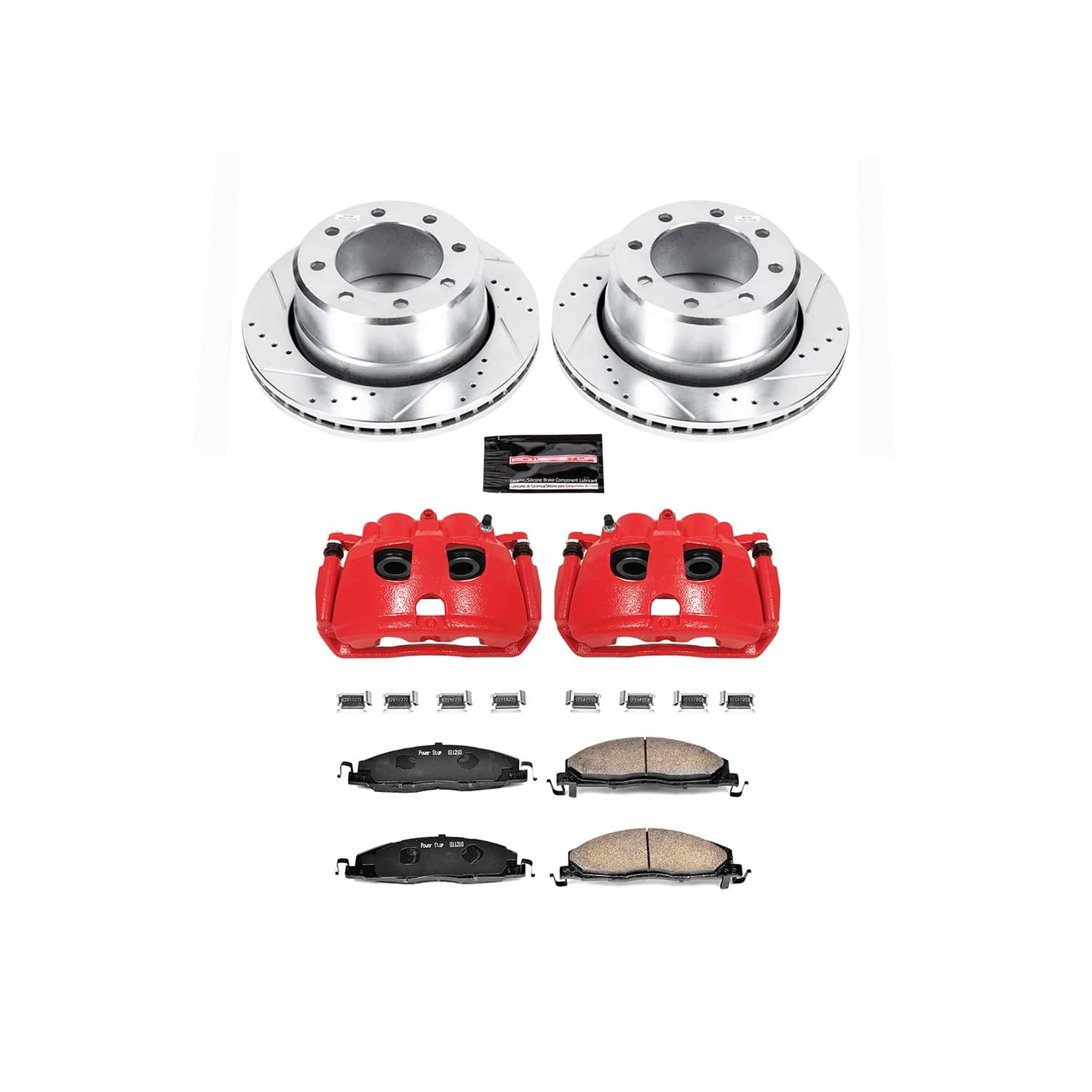 Power Stop - KC5487 - Rear - Disc Brake Pad/Caliper and Rotor Kit