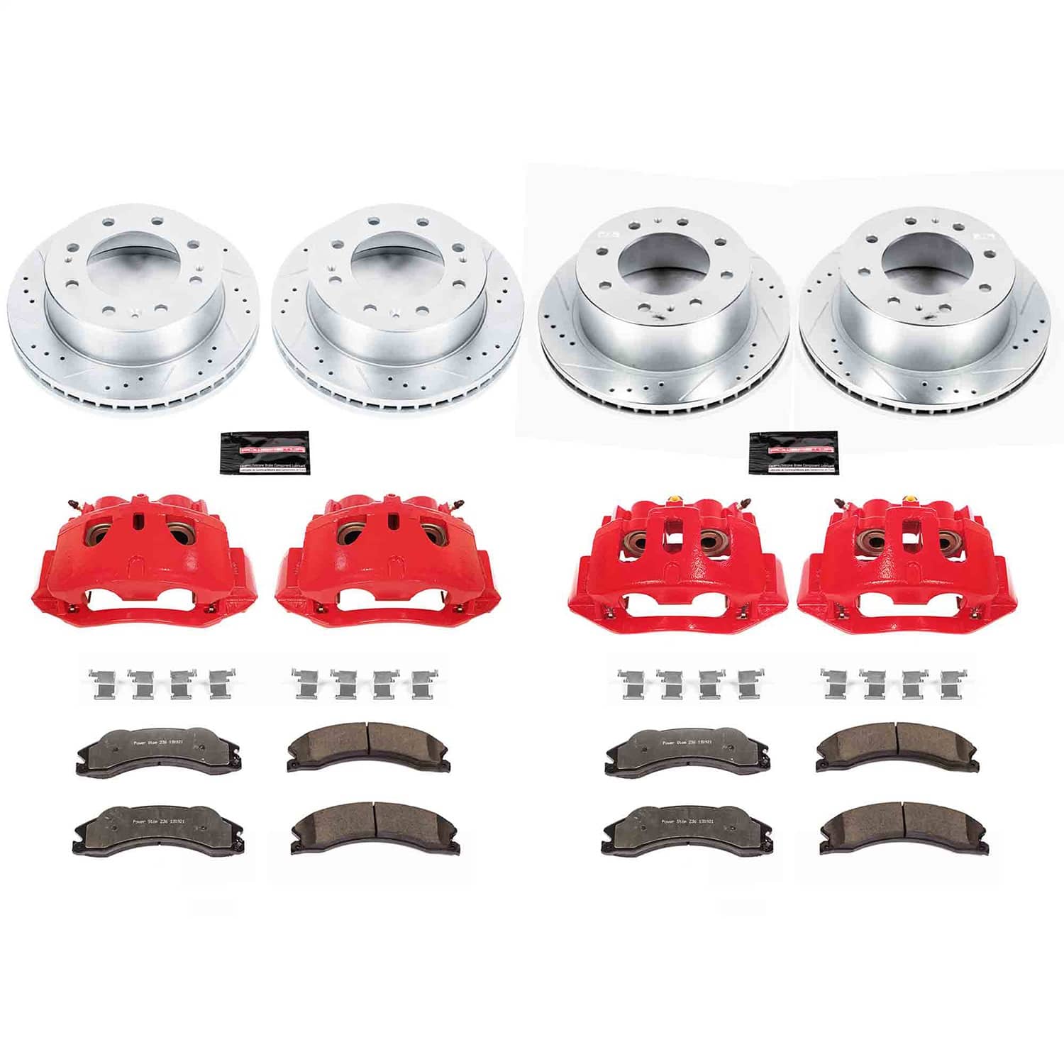 Power Stop - KC5561-36 - Front and Rear - Disc Brake Pad/Caliper and Rotor Kit