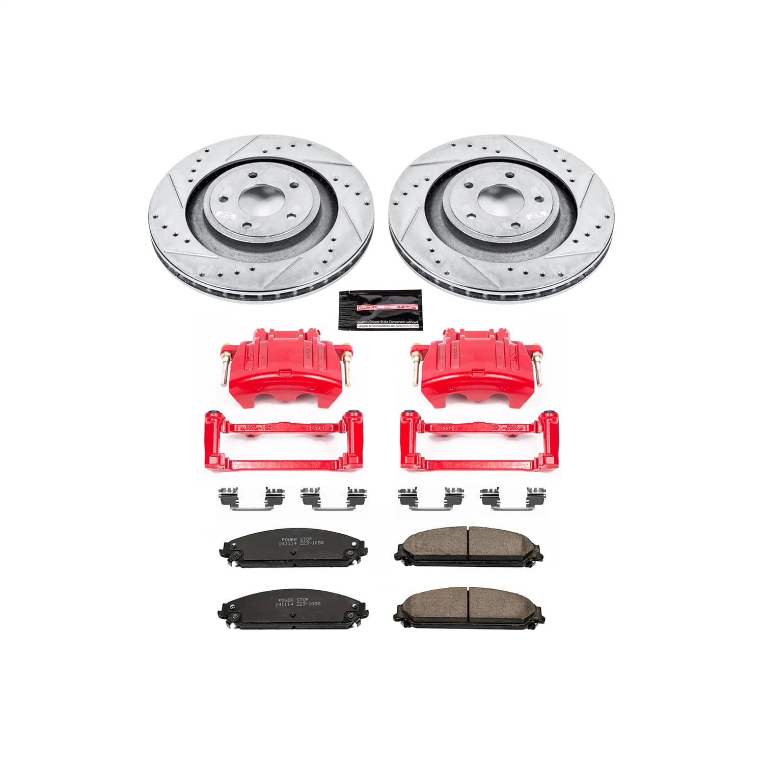 Power Stop - KC5565 - Front - Disc Brake Pad/Caliper and Rotor Kit