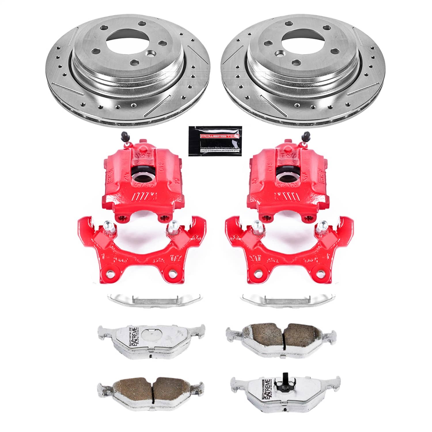 Power Stop - KC581-26 - Rear - Disc Brake Pad/Caliper and Rotor Kit