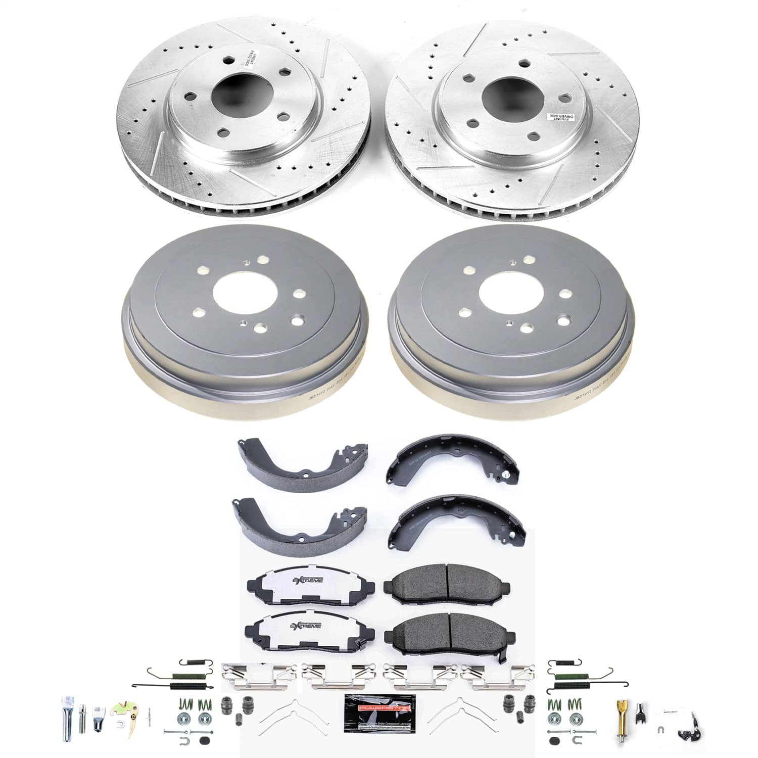 Power Stop - KC5864-36 - Rear - Disc Brake Pad/Caliper and Rotor Kit