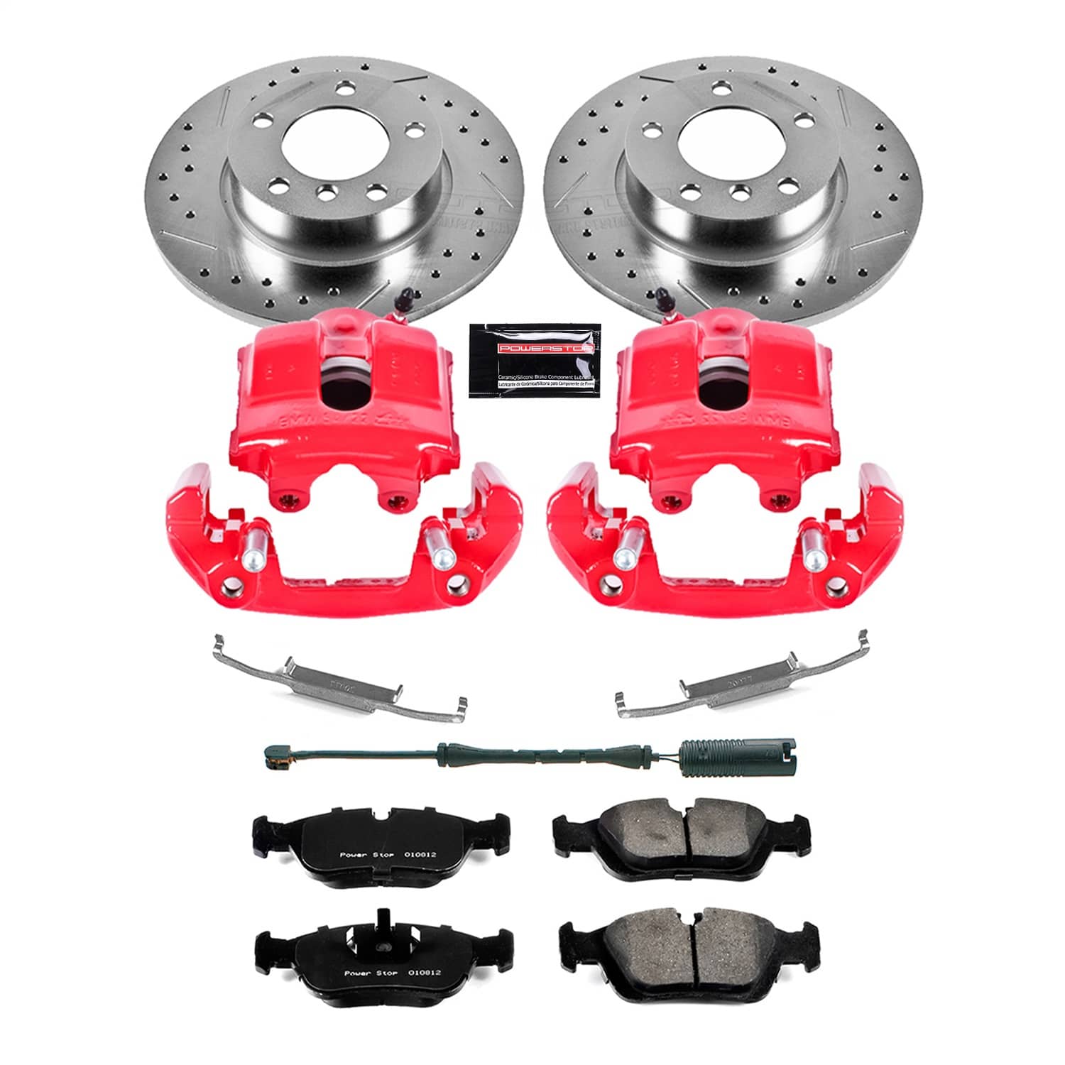 Power Stop - KC590 - Front - Disc Brake Pad/Caliper and Rotor Kit