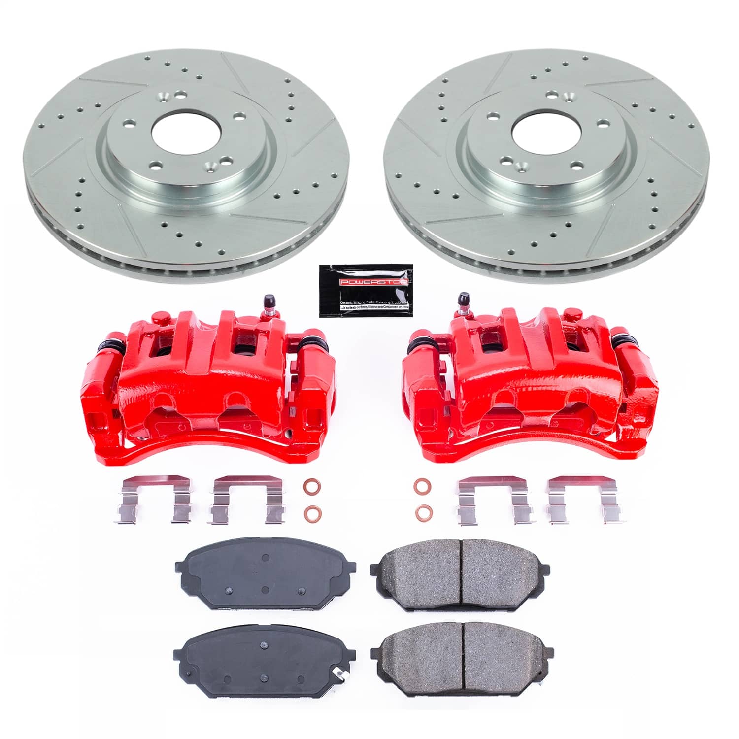 Power Stop - KC5918 - Front - Disc Brake Pad/Caliper and Rotor Kit
