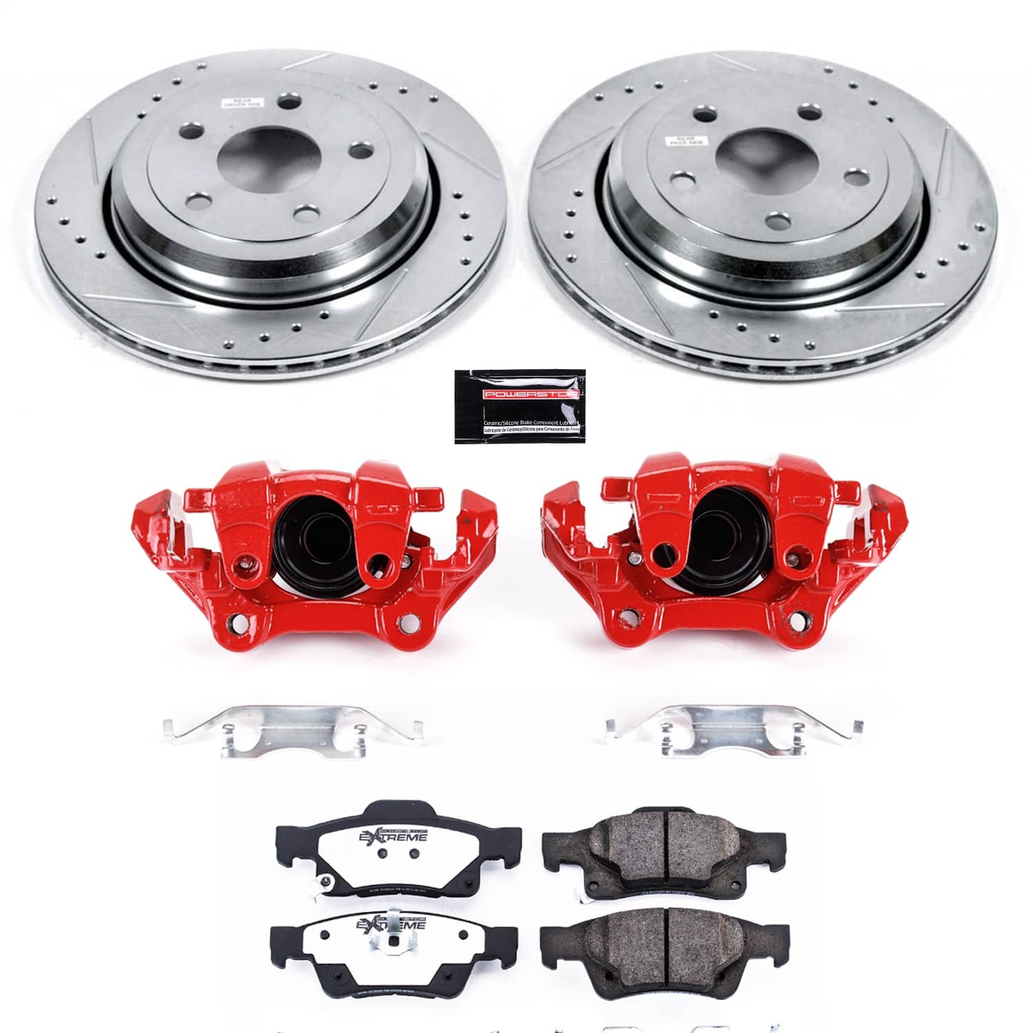 Power Stop - KC5953-36 - Rear - Disc Brake Pad/Caliper and Rotor Kit