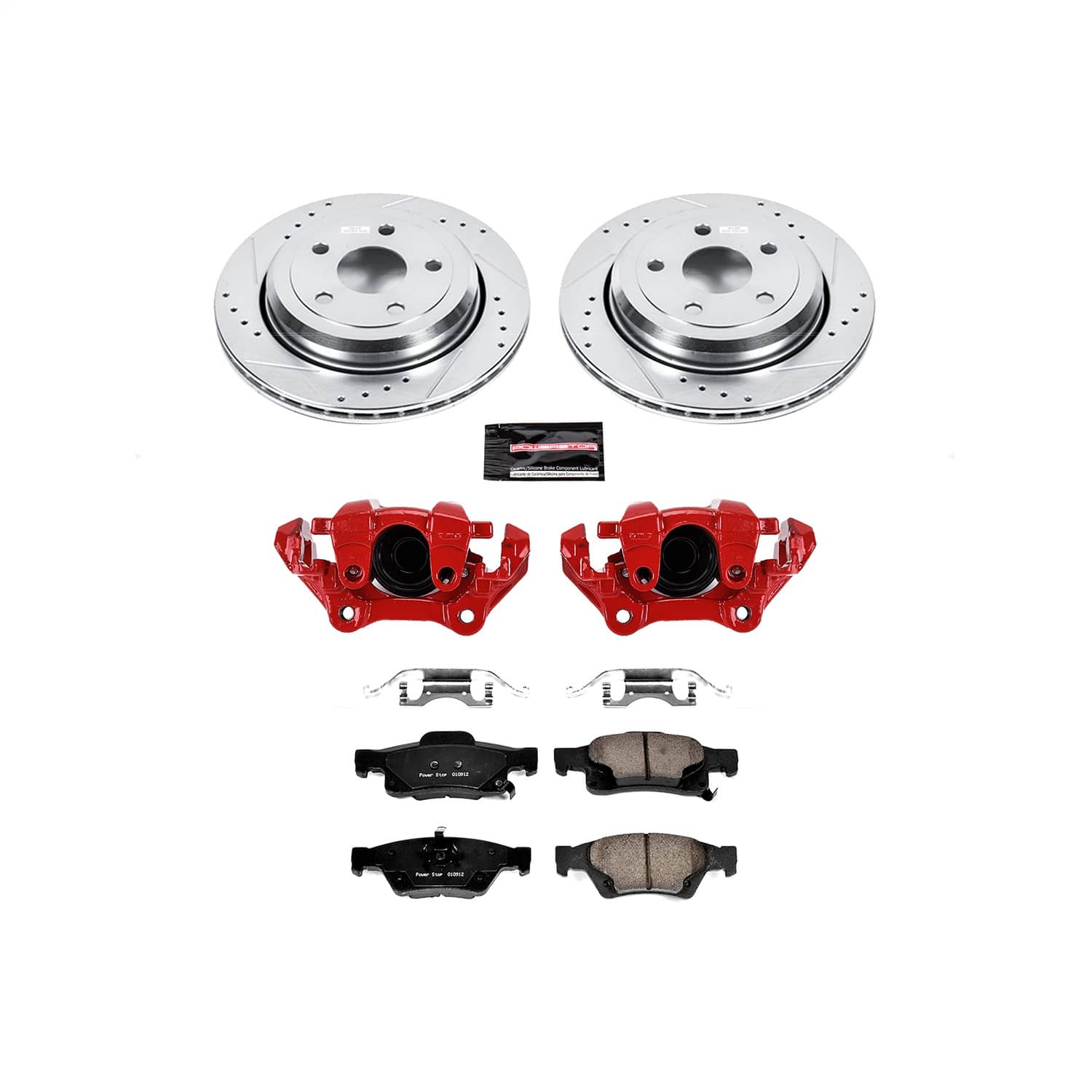 Power Stop - KC5953 - Rear - Disc Brake Pad/Caliper and Rotor Kit