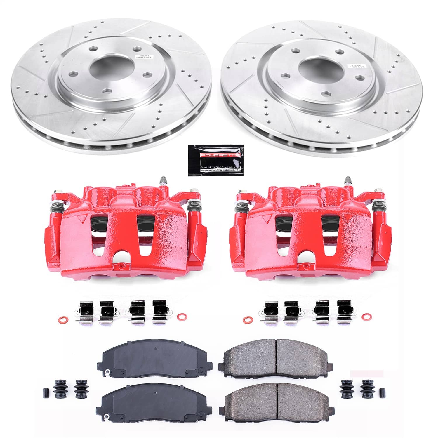Power Stop - KC5959 - Front - Disc Brake Pad/Caliper and Rotor Kit