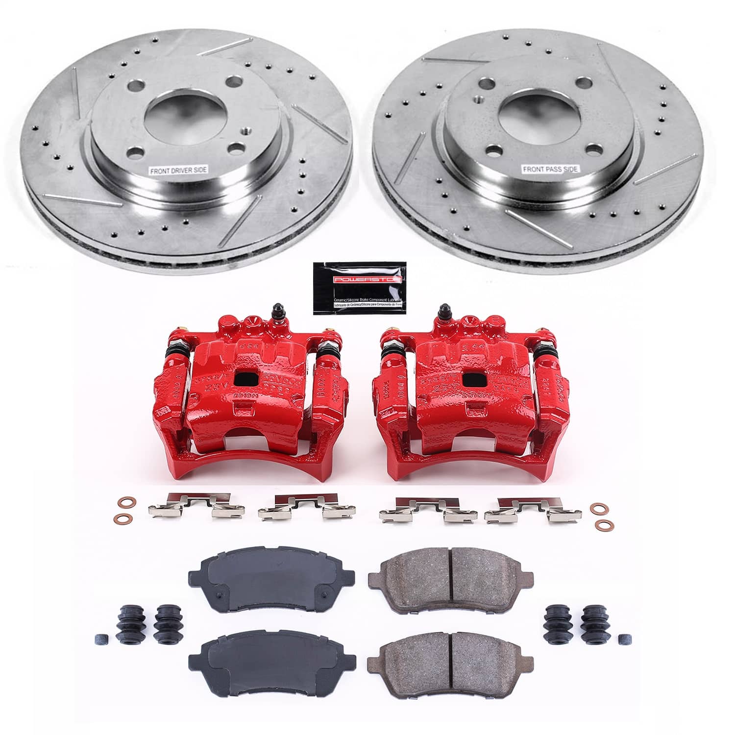 Power Stop - KC5969 - Front - Disc Brake Pad/Caliper and Rotor Kit