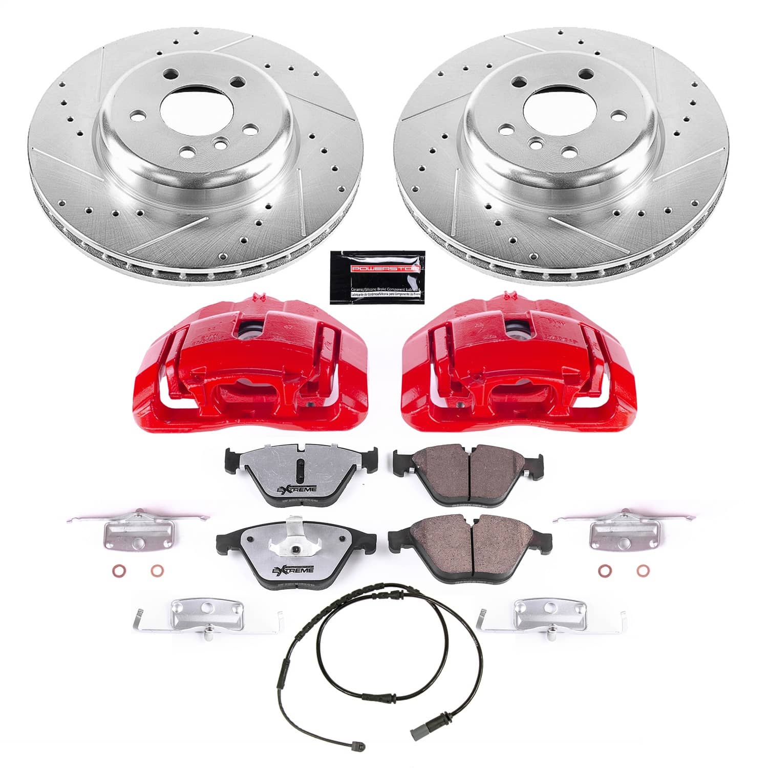 Power Stop - KC6020-26 - Front - Disc Brake Pad/Caliper and Rotor Kit