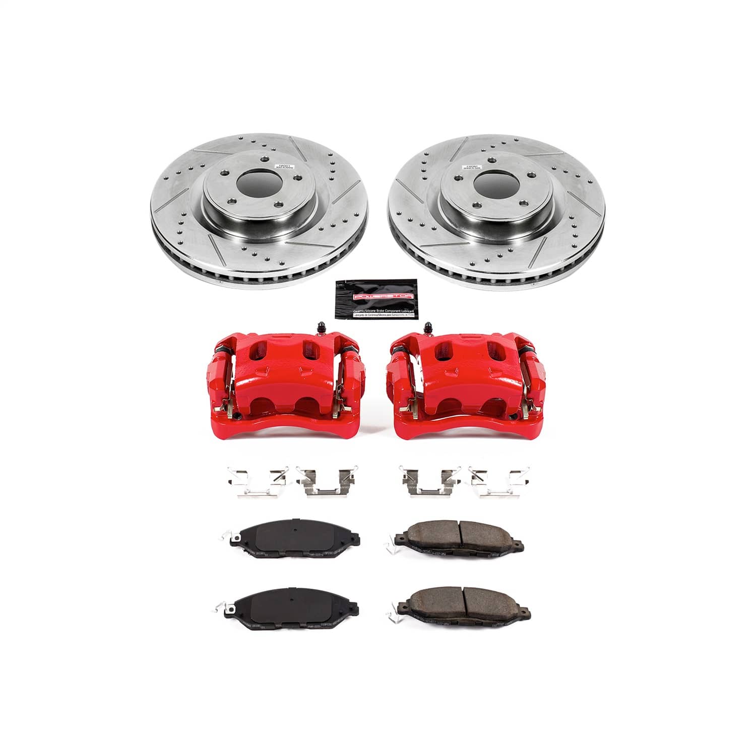 Power Stop - KC6496 - Front - Disc Brake Pad/Caliper and Rotor Kit