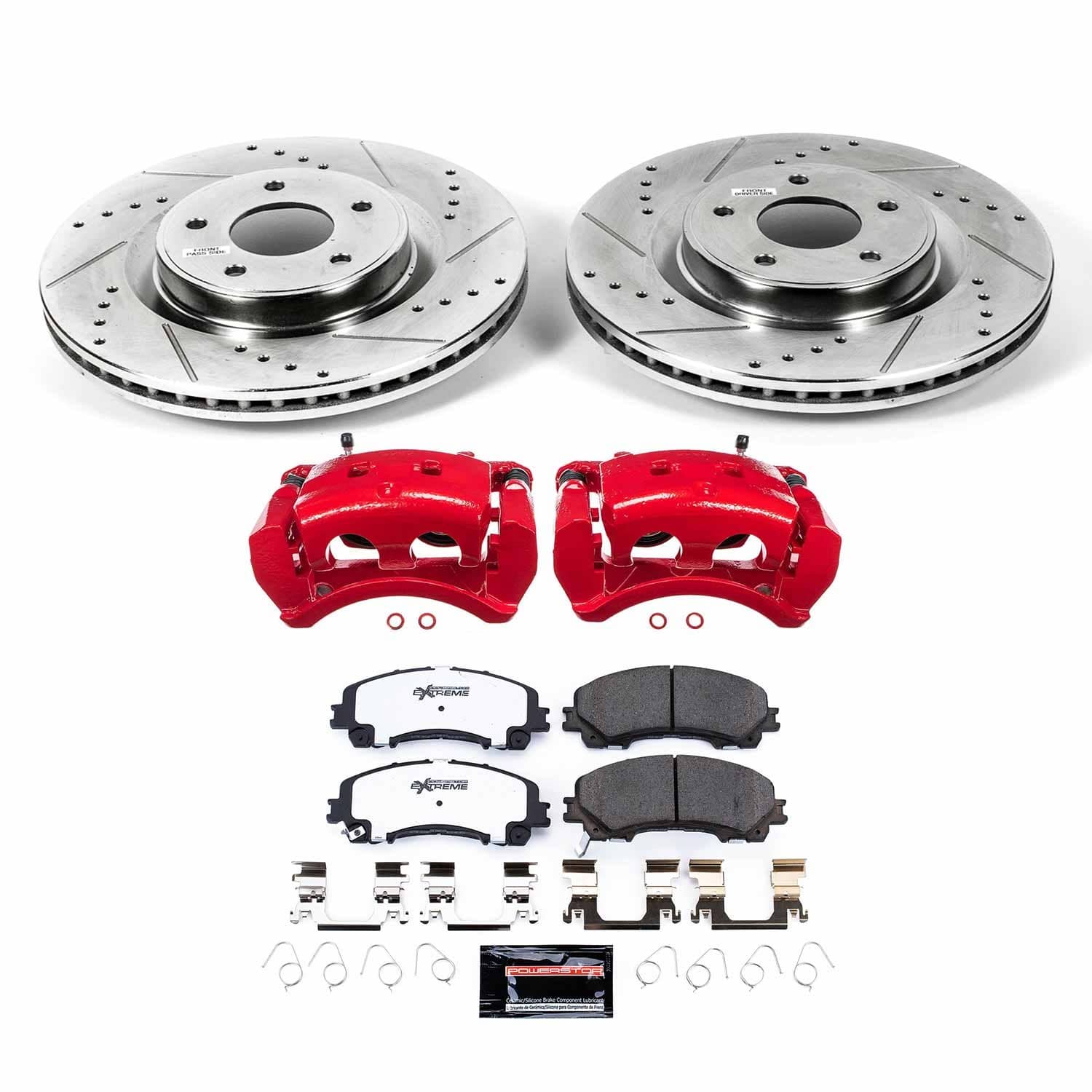 Power Stop - KC6944-26 - Front - Disc Brake Pad/Caliper and Rotor Kit