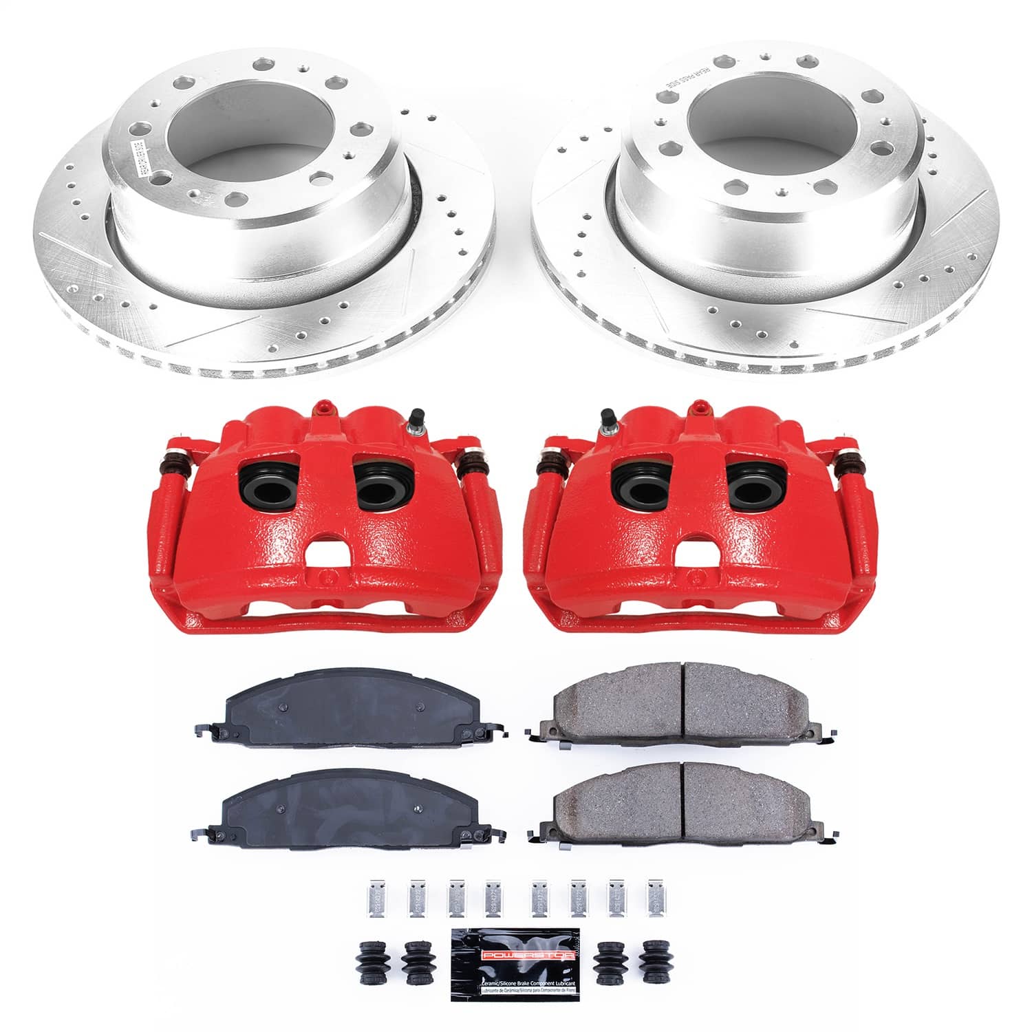 Power Stop - KC7131 - Rear - Disc Brake Pad/Caliper and Rotor Kit