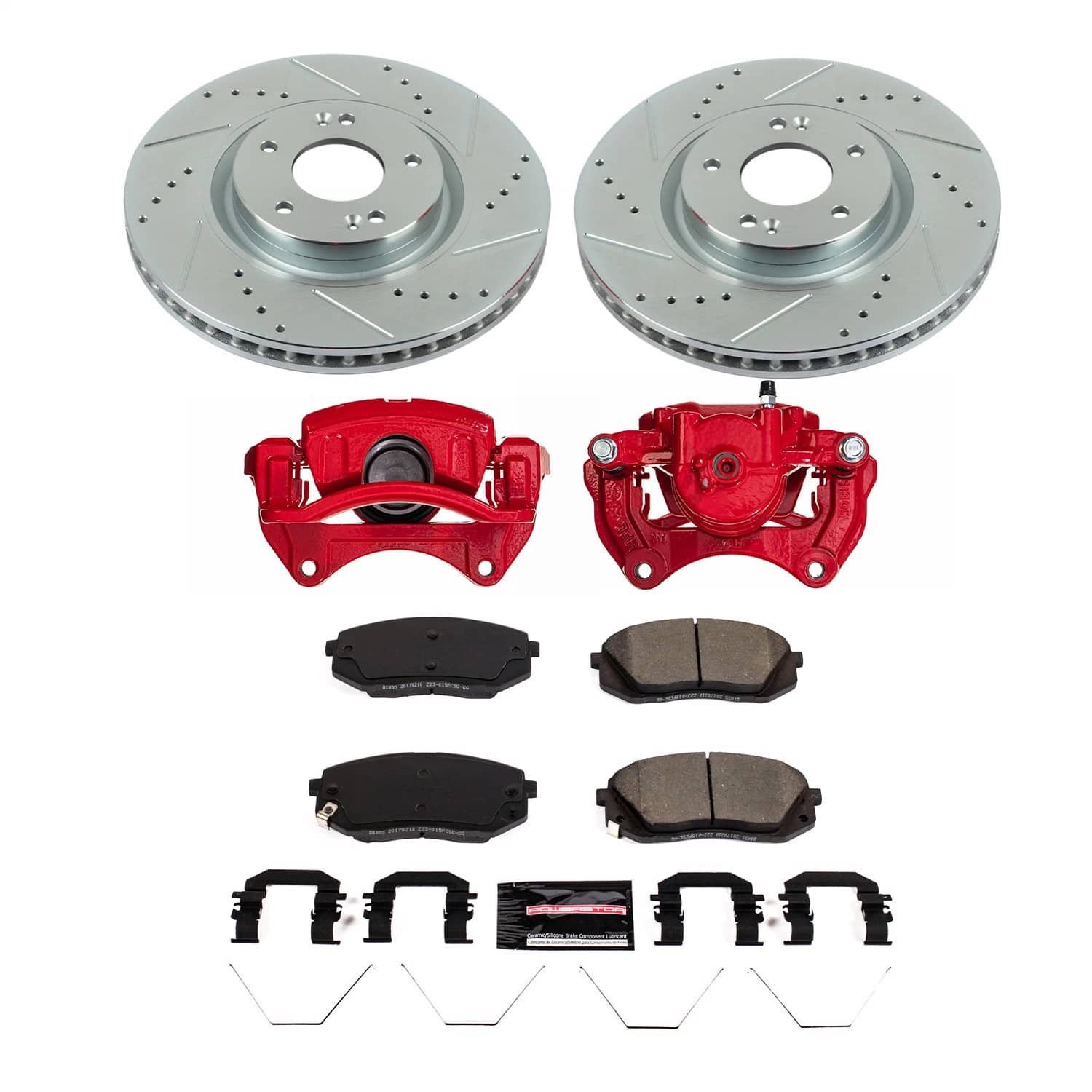 Power Stop - KC7509 - Front - Disc Brake Pad/Caliper and Rotor Kit
