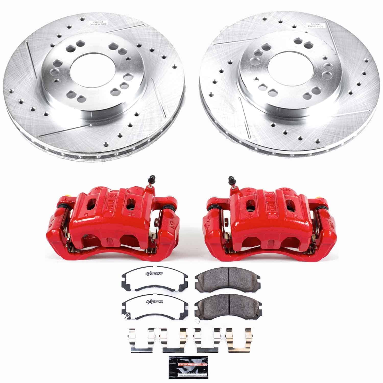 Power Stop - KC798A-26 - Front - Disc Brake Pad/Caliper and Rotor Kit