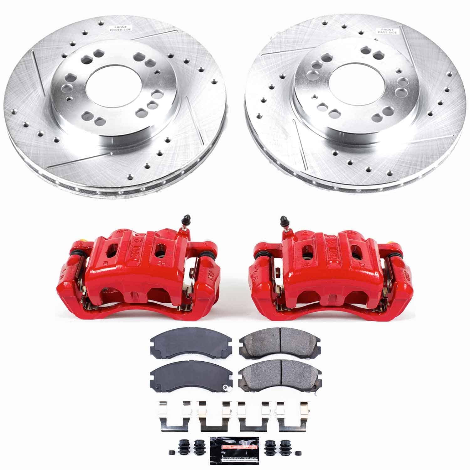 Power Stop - KC798A - Front - Disc Brake Pad/Caliper and Rotor Kit