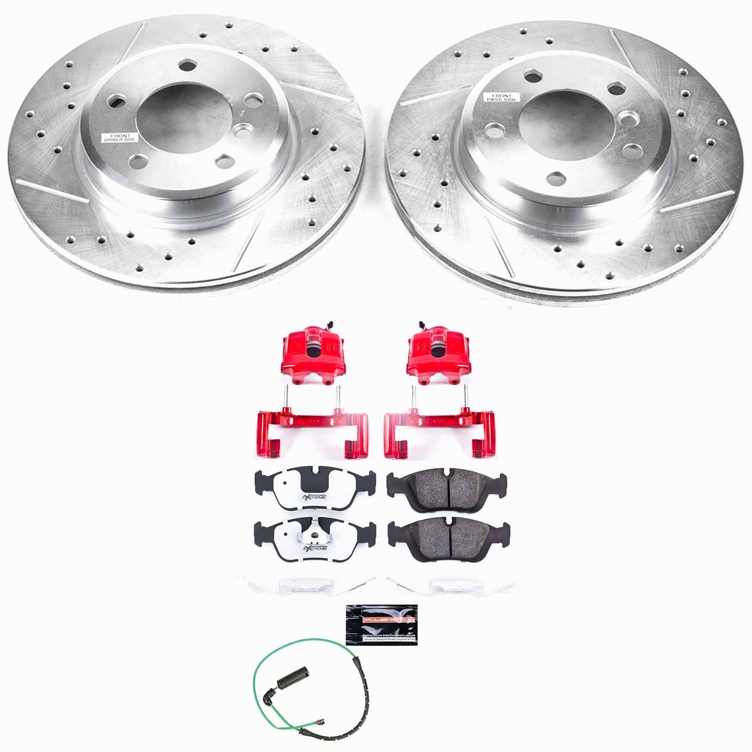 Power Stop - KC868-26 - Front - Disc Brake Pad/Caliper and Rotor Kit