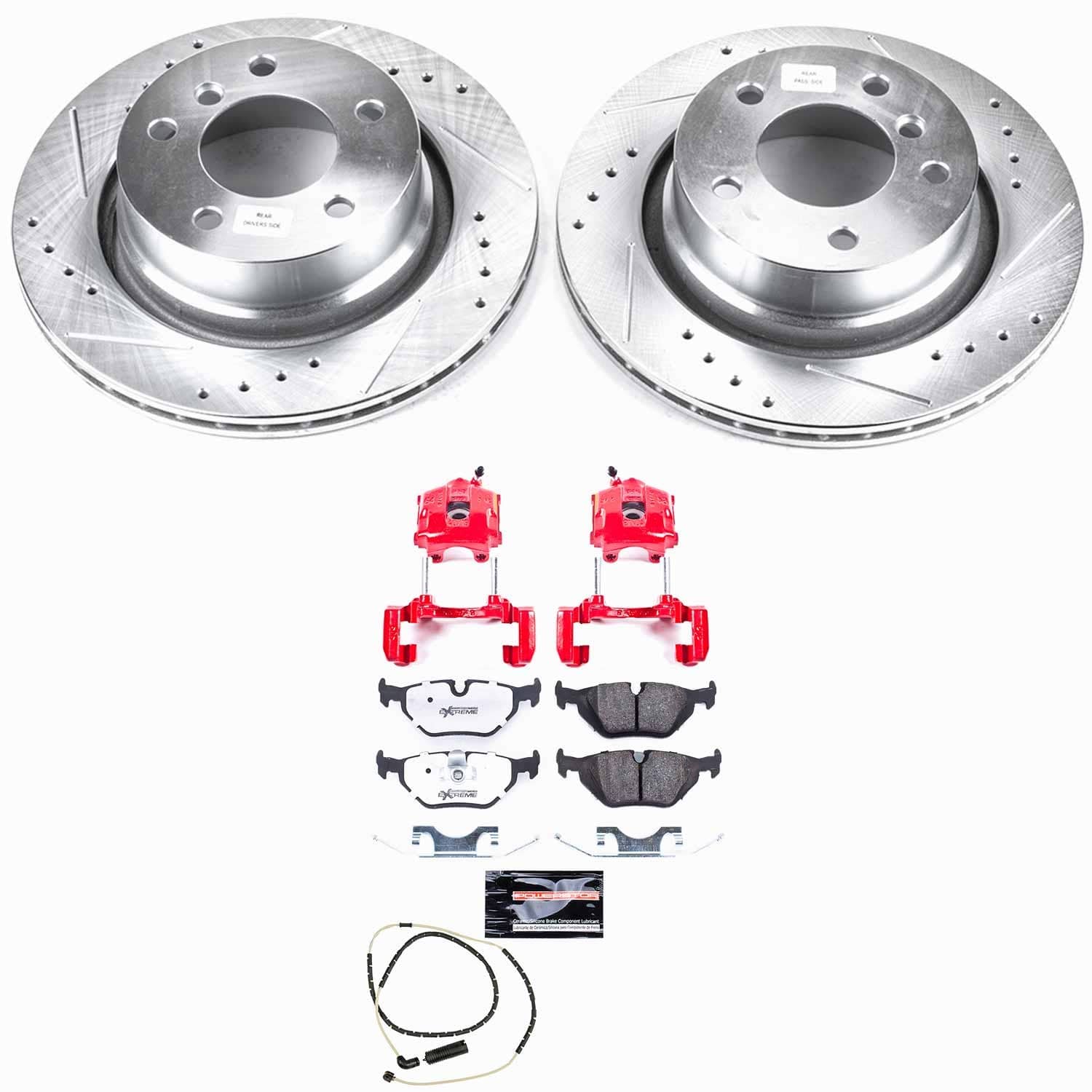 Power Stop - KC962-26 - Rear - Disc Brake Pad/Caliper and Rotor Kit