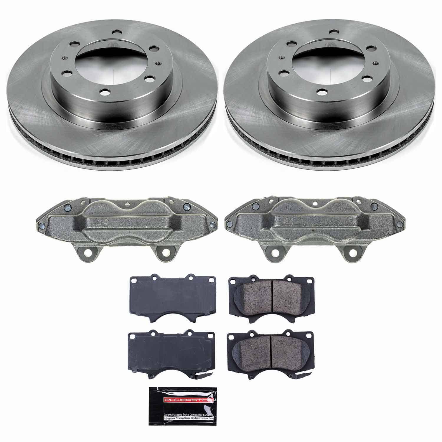Power Stop - KCOE137 - Front - Disc Brake Pad/Caliper and Rotor Kit