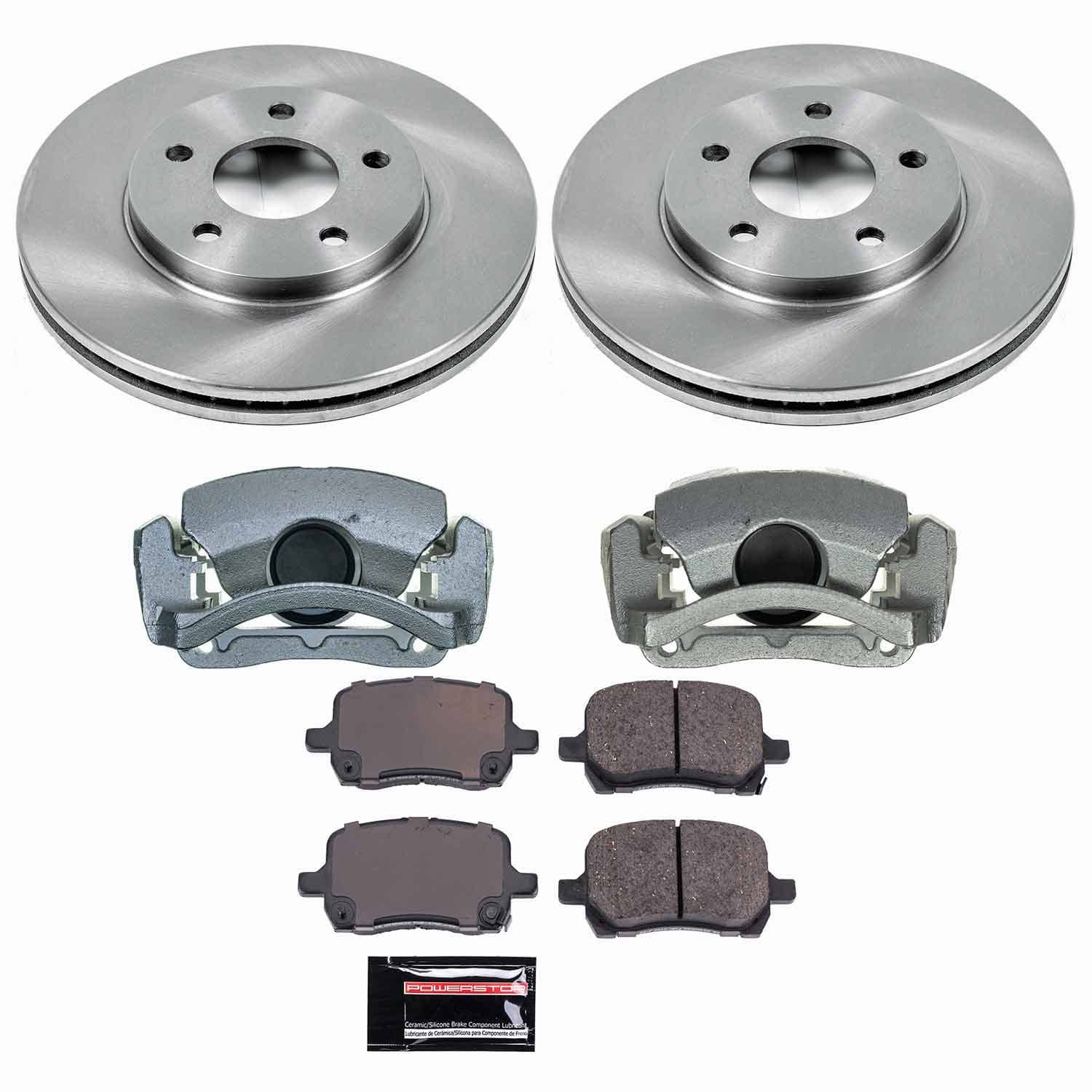 Power Stop - KCOE1448 - Front - Disc Brake Pad/Caliper and Rotor Kit