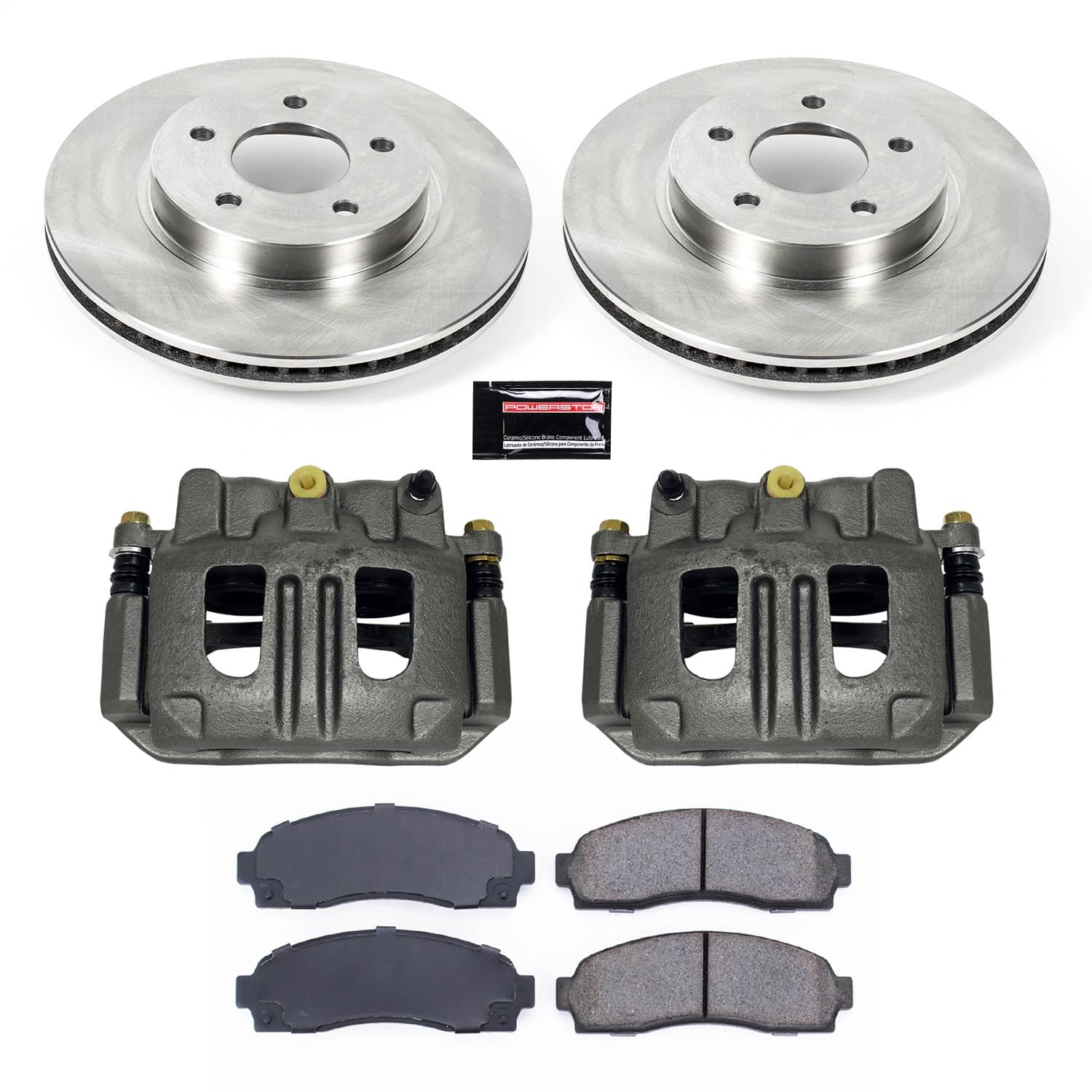 Power Stop - KCOE1576 - Front - Disc Brake Pad/Caliper and Rotor Kit