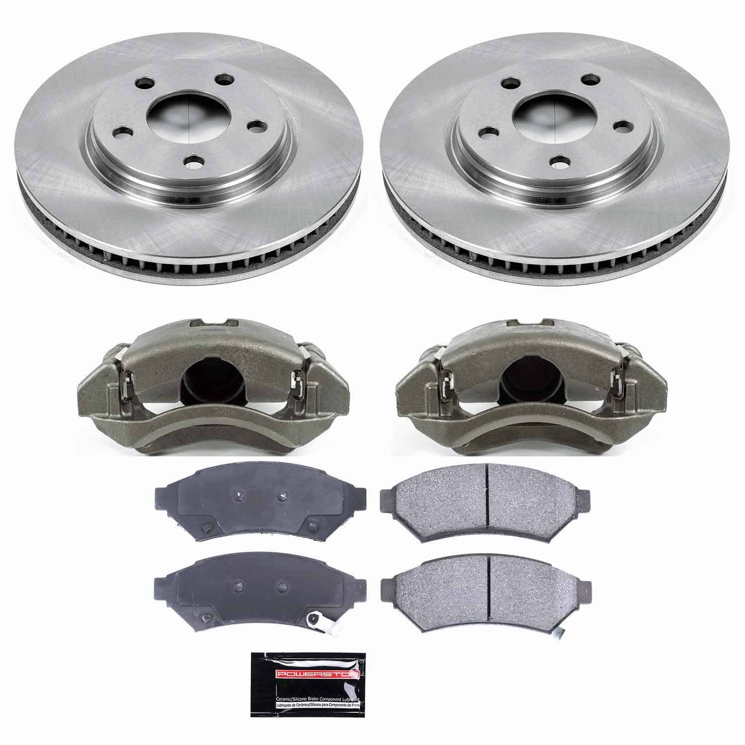 Power Stop - KCOE1588 - Front - Disc Brake Pad/Caliper and Rotor Kit