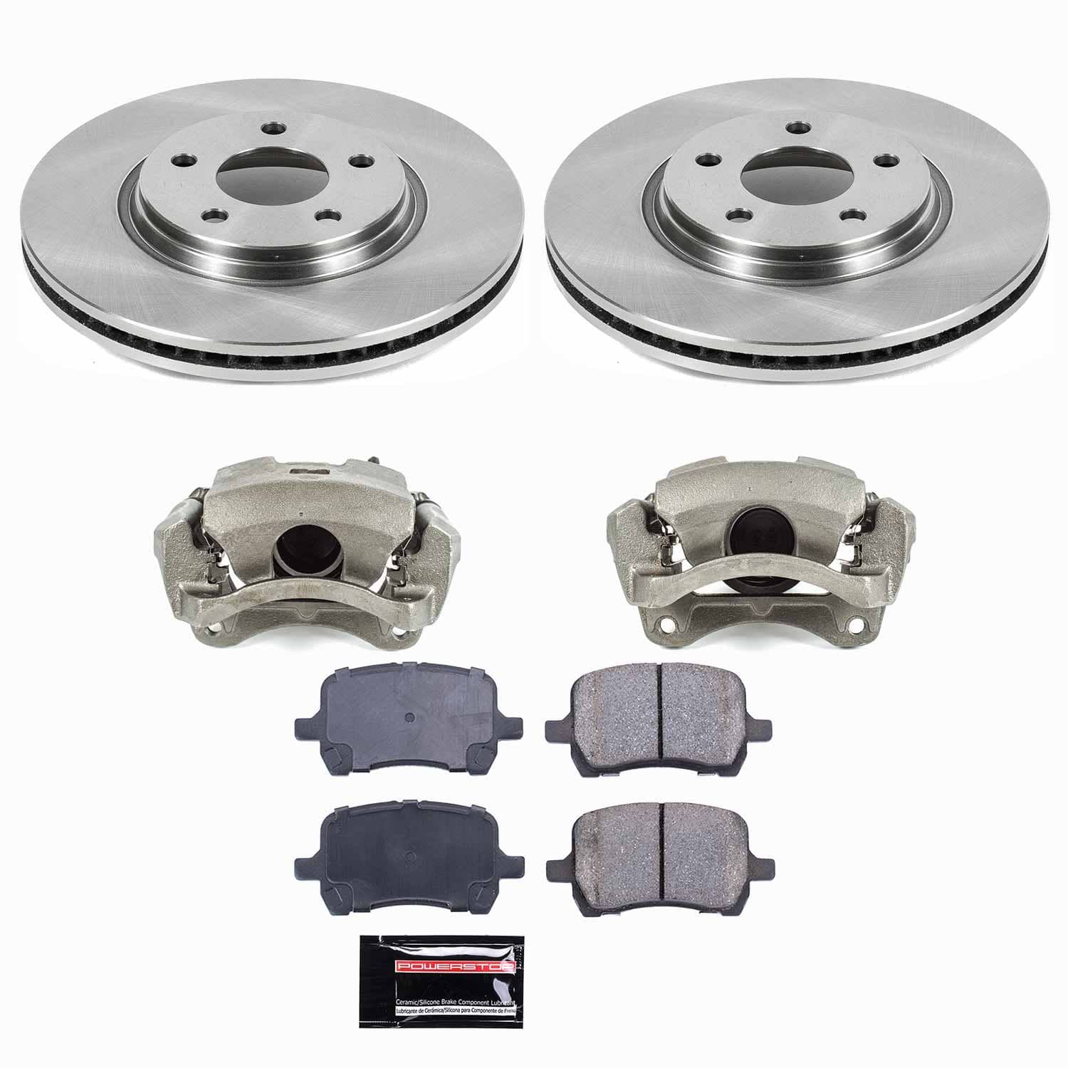 Power Stop - KCOE1614 - Front - Disc Brake Pad/Caliper and Rotor Kit