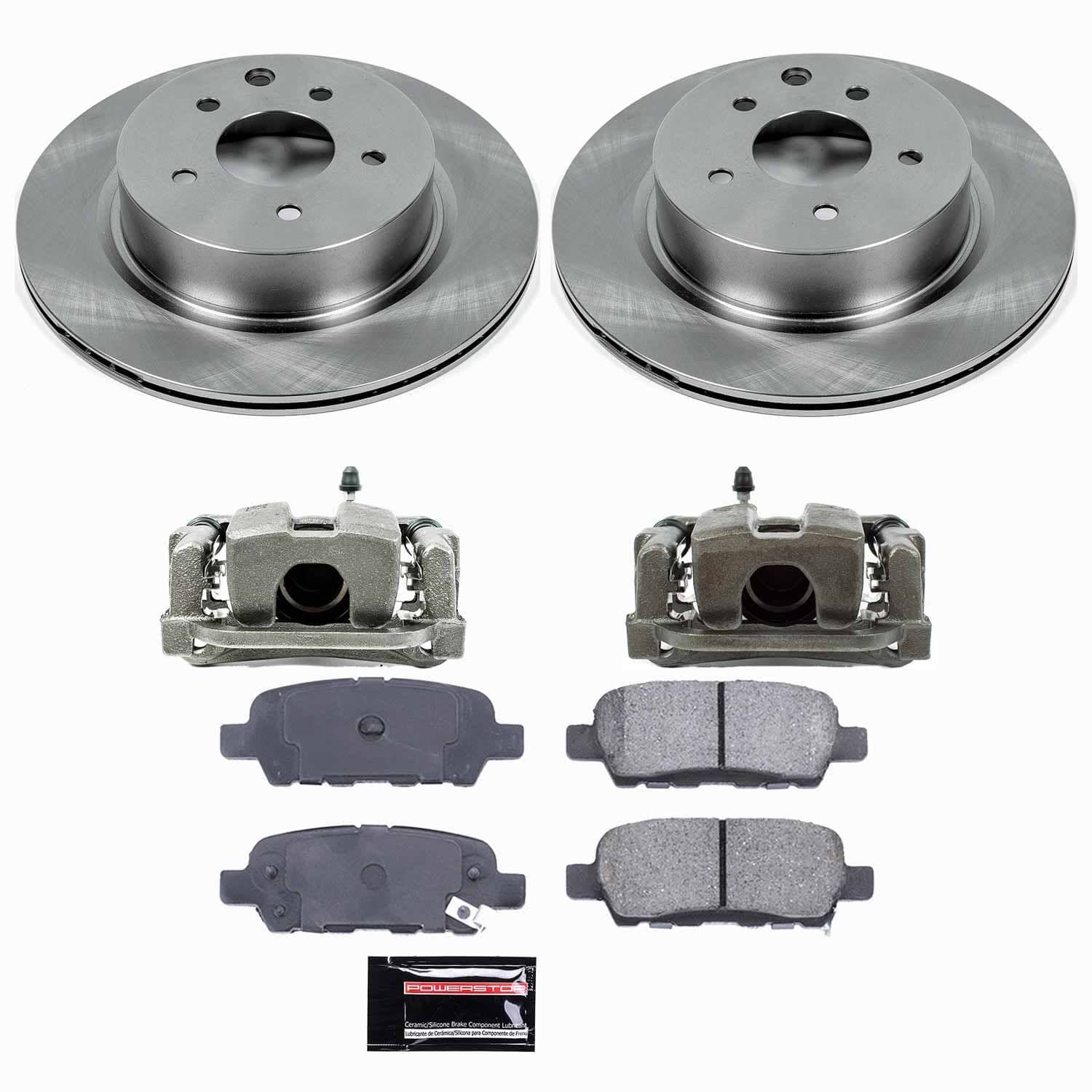 Power Stop - KCOE179 - Rear - Disc Brake Pad/Caliper and Rotor Kit