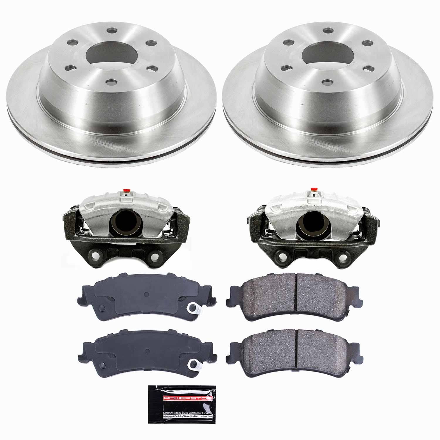 Power Stop - KCOE2018 - Rear - Disc Brake Pad/Caliper and Rotor Kit