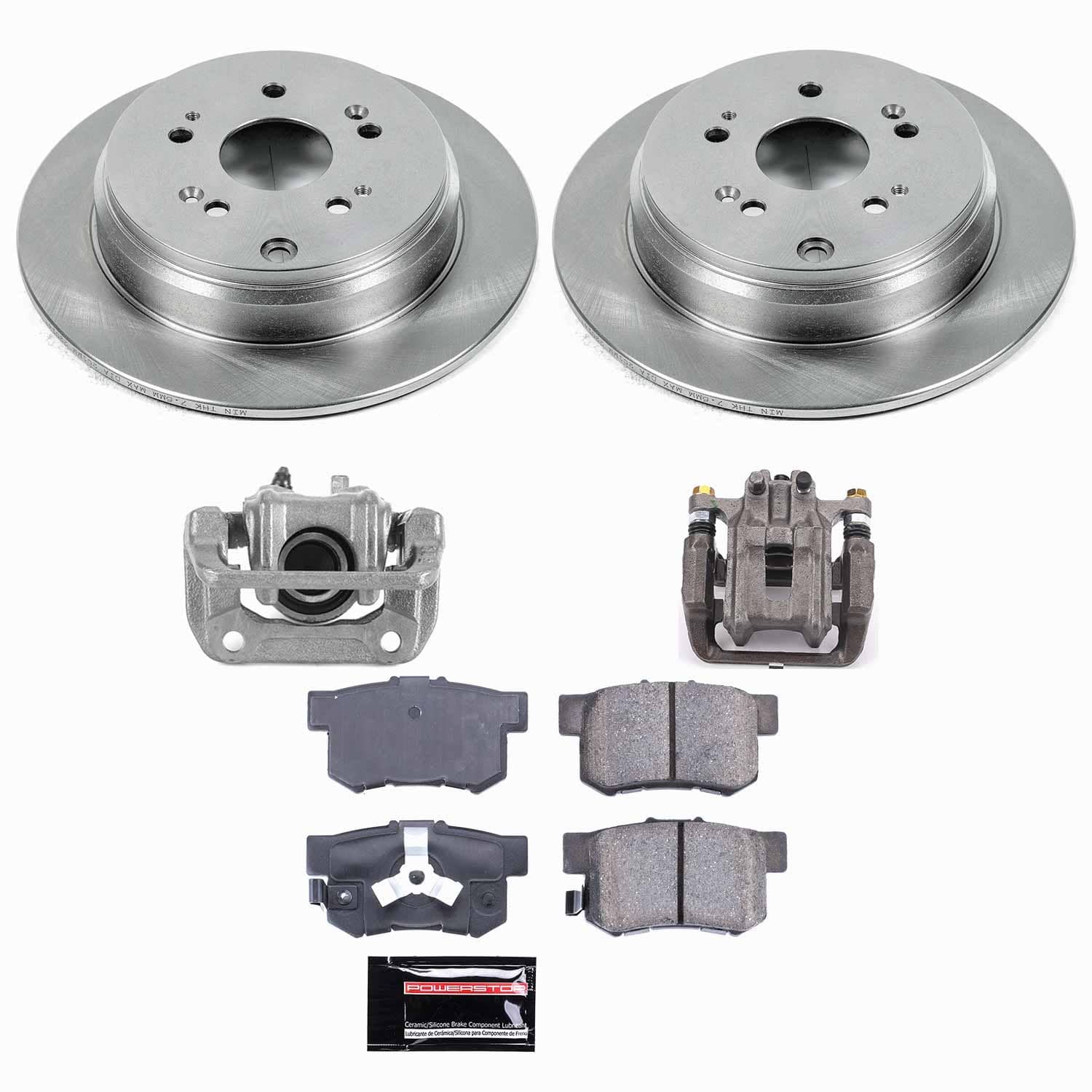 Power Stop - KCOE206 - Rear - Disc Brake Pad/Caliper and Rotor Kit