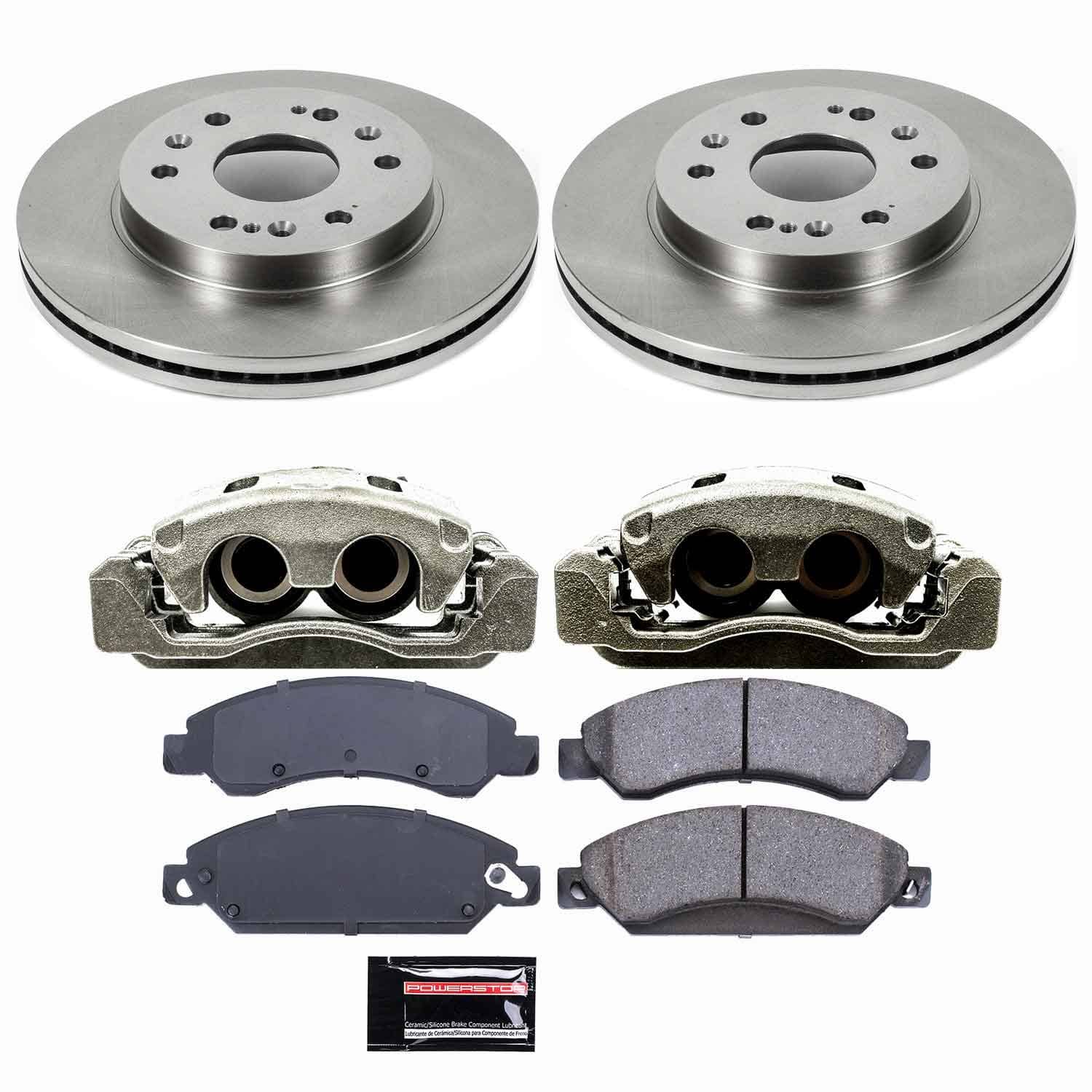 Power Stop - KCOE2067 - Front - Disc Brake Pad/Caliper and Rotor Kit
