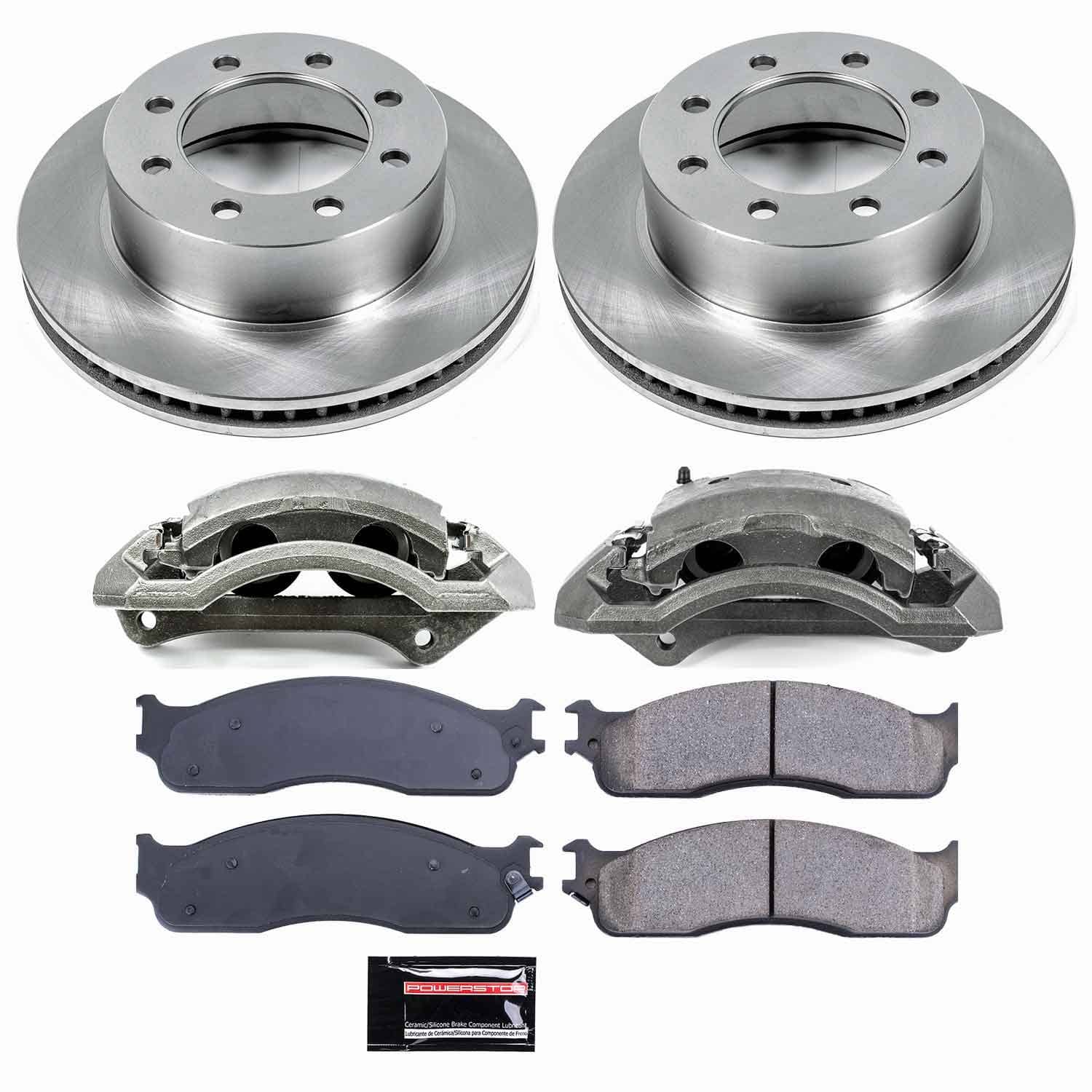 Power Stop - KCOE2203 - Front - Disc Brake Pad/Caliper and Rotor Kit