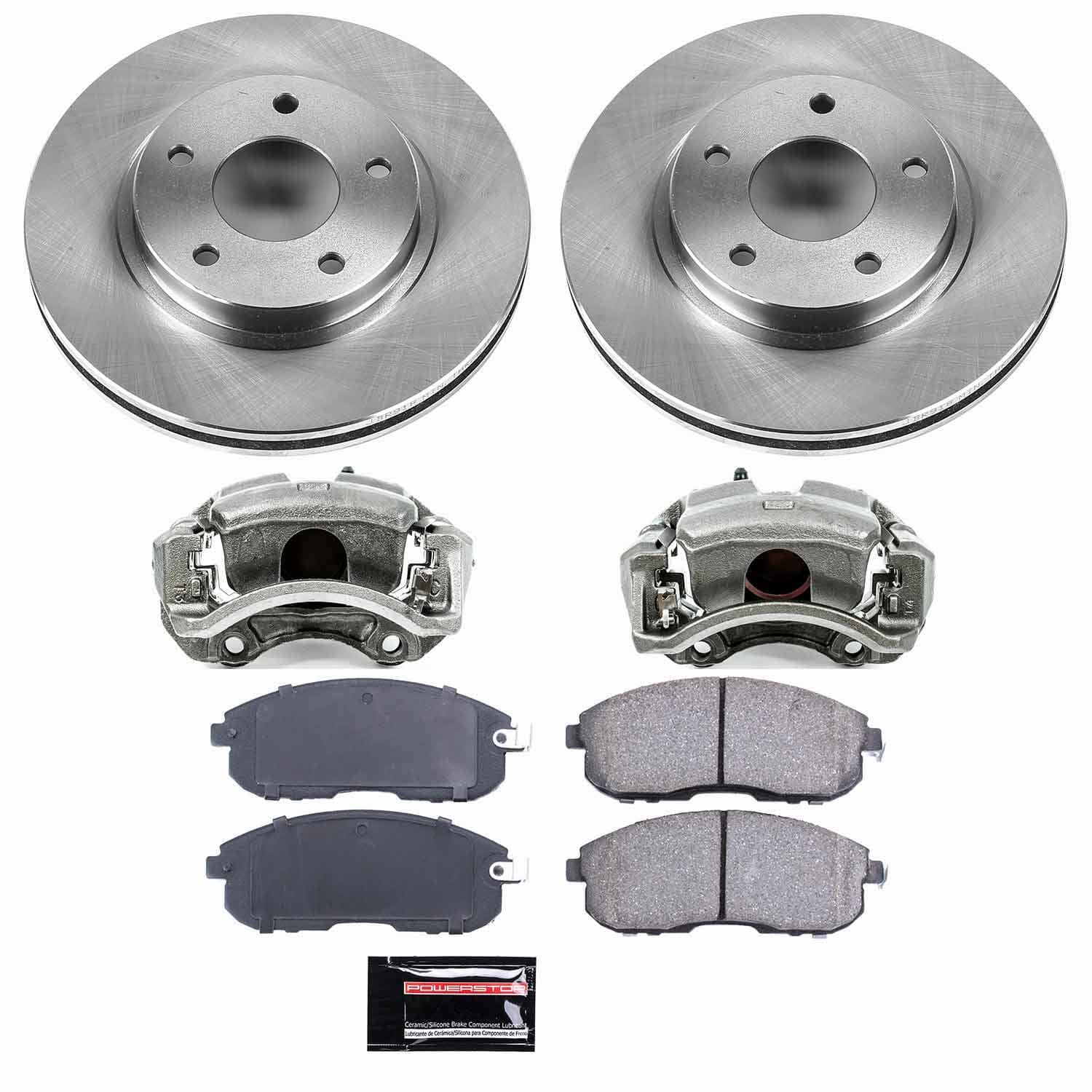 Power Stop - KCOE2280 - Front - Disc Brake Pad/Caliper and Rotor Kit