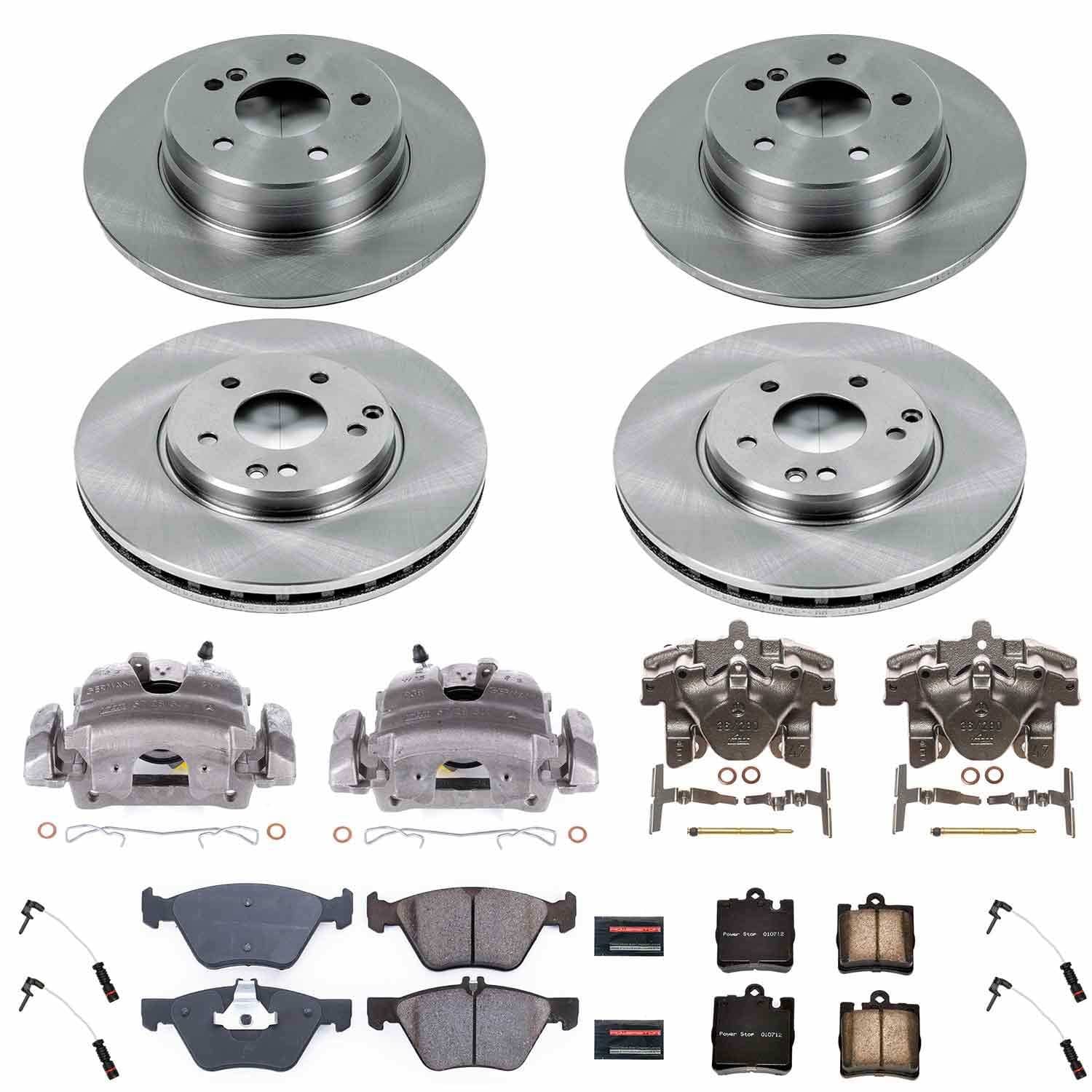 Power Stop - KCOE2786 - Front and Rear - Disc Brake Pad/Caliper and Rotor Kit