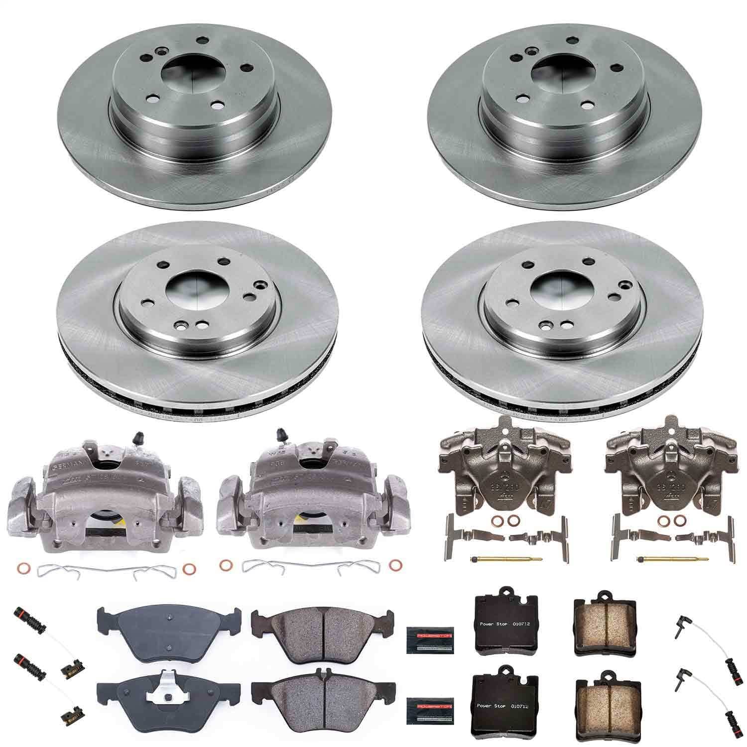 Power Stop - KCOE2790 - Front and Rear - Disc Brake Pad/Caliper and Rotor Kit