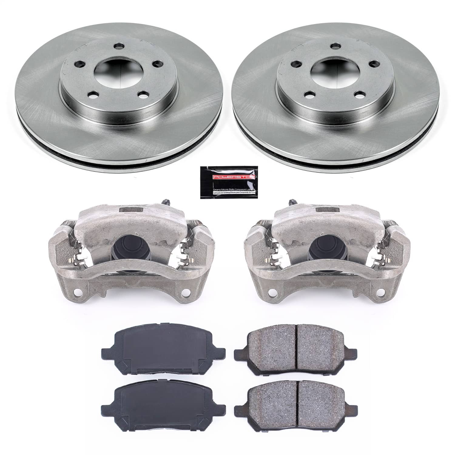 Power Stop - KCOE2983A - Front - Disc Brake Pad/Caliper and Rotor Kit