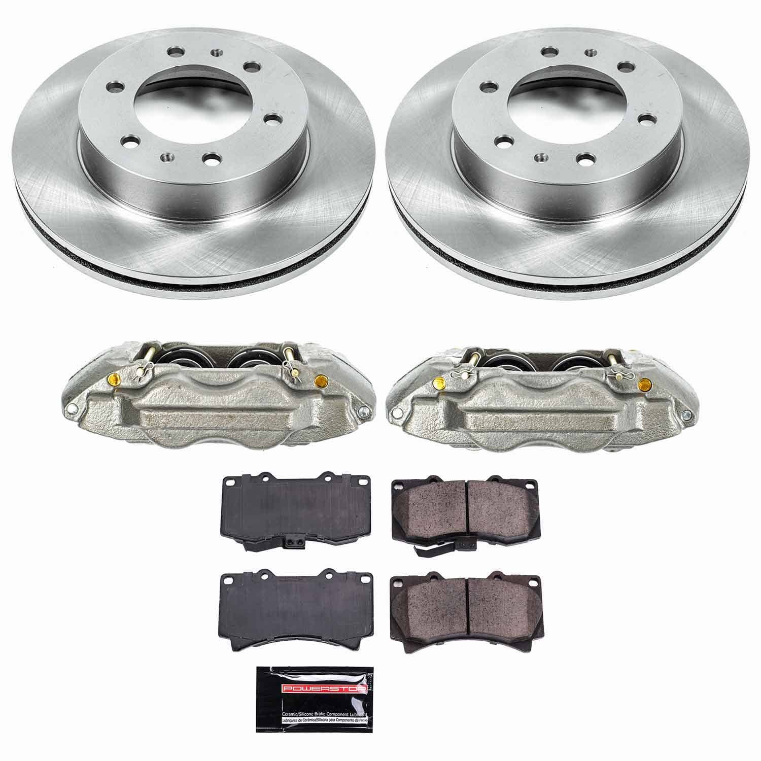Power Stop - KCOE3035 - Front - Disc Brake Pad/Caliper and Rotor Kit