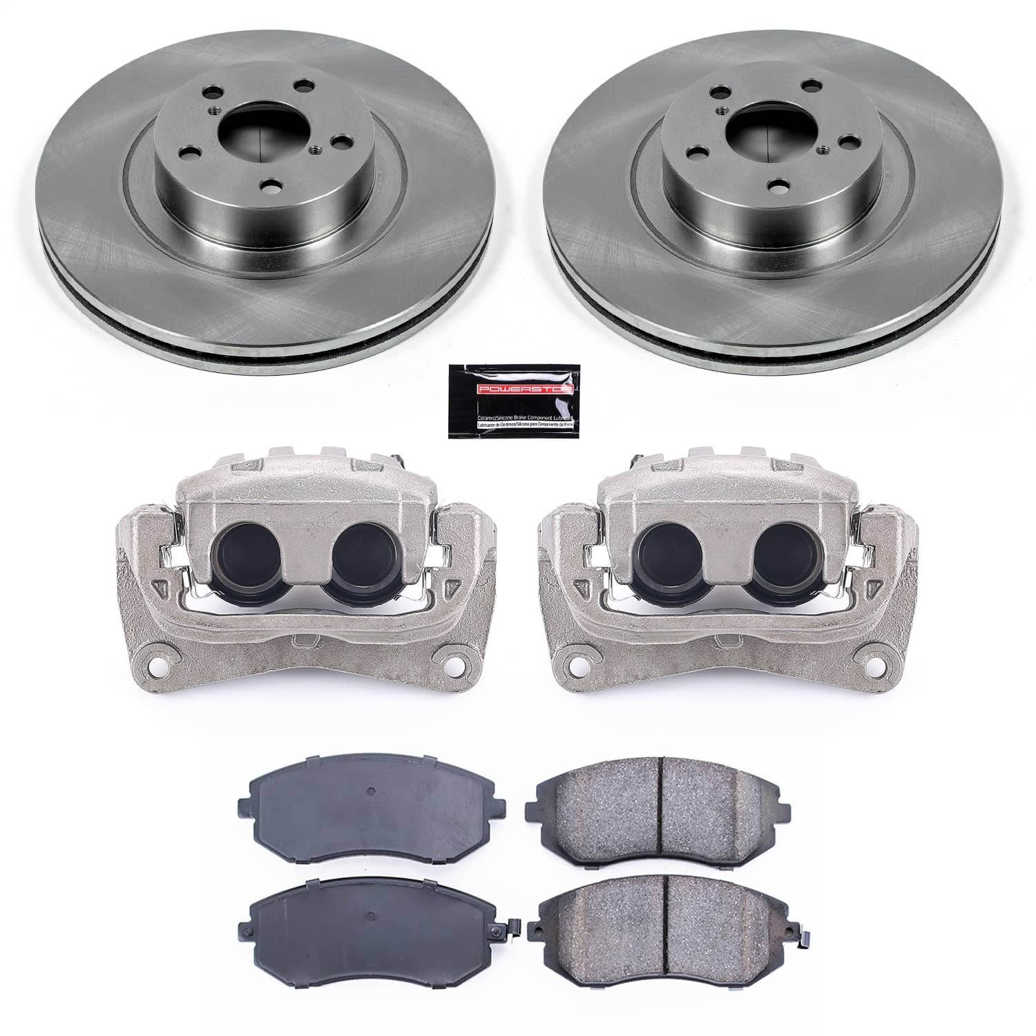 Power Stop - KCOE3038A - Front - Disc Brake Pad/Caliper and Rotor Kit