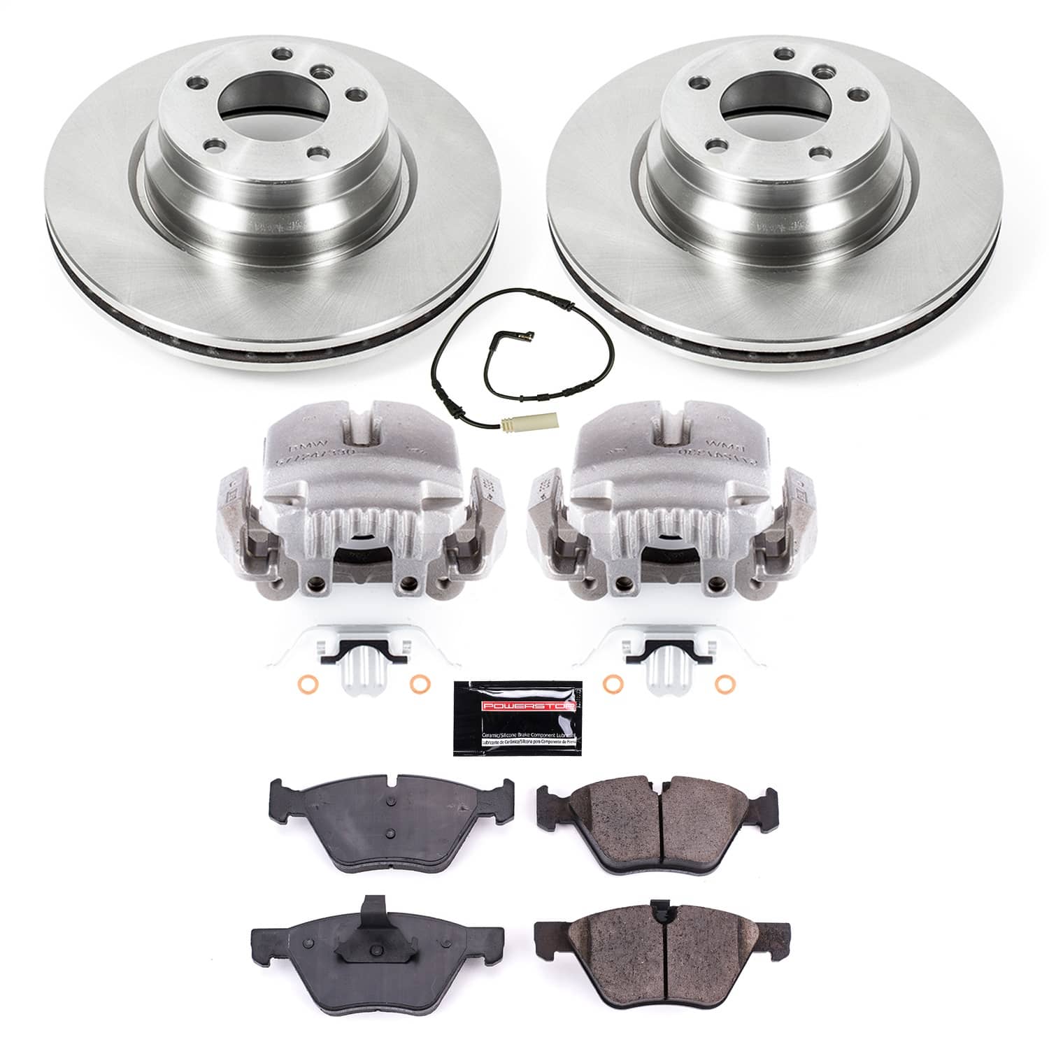 Power Stop - KCOE3077 - Front - Disc Brake Pad/Caliper and Rotor Kit