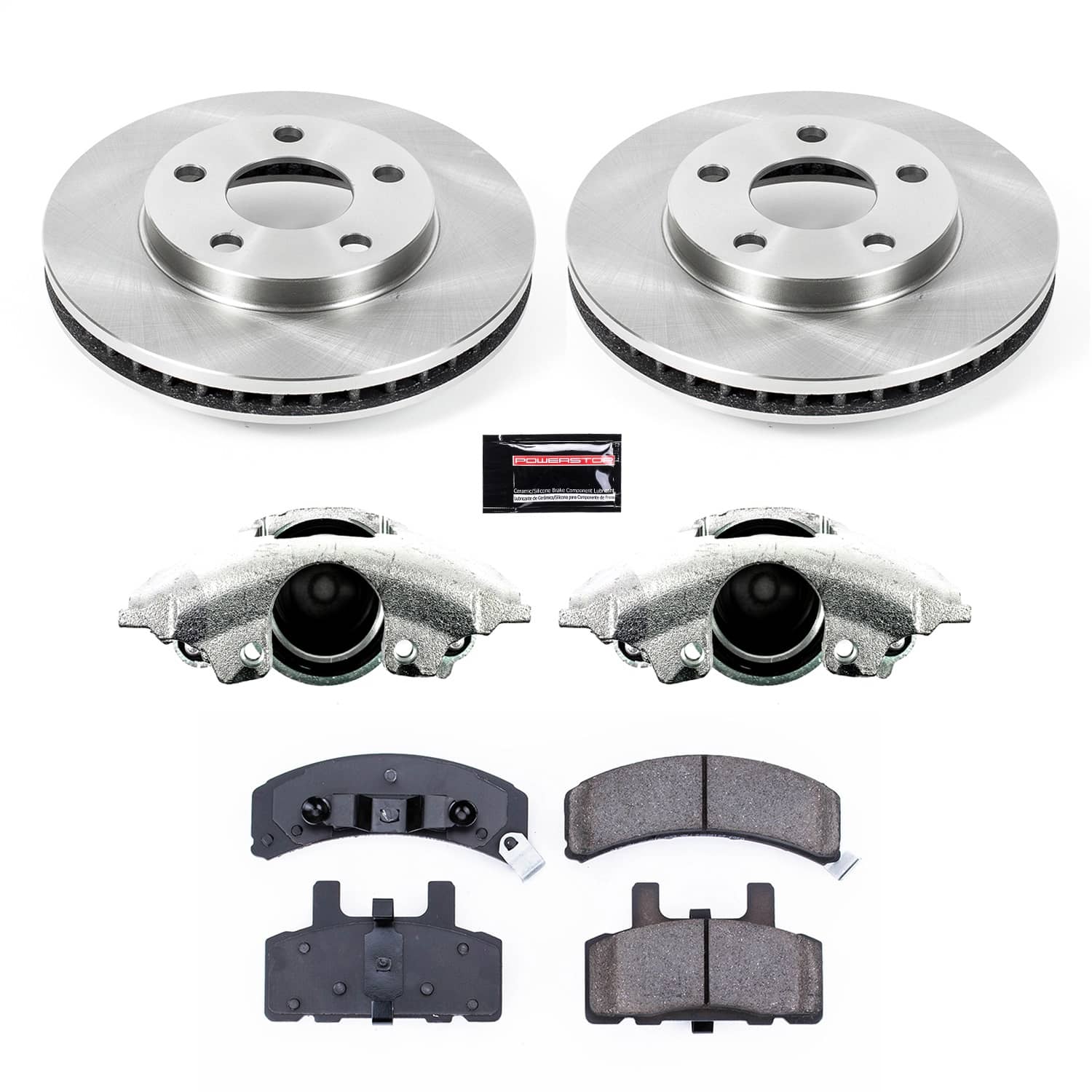 Power Stop - KCOE3132 - Front - Disc Brake Pad/Caliper and Rotor Kit