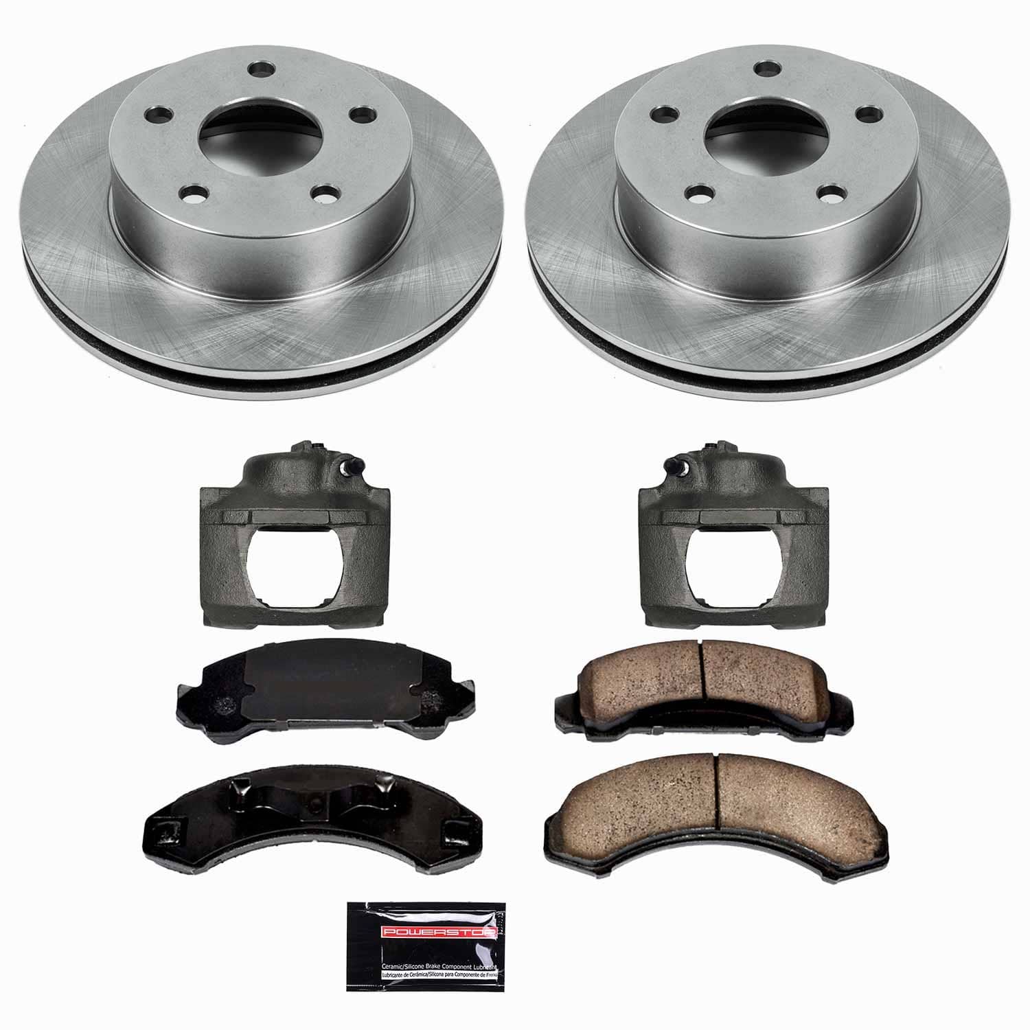 Power Stop - KCOE4787 - Front - Disc Brake Pad/Caliper and Rotor Kit