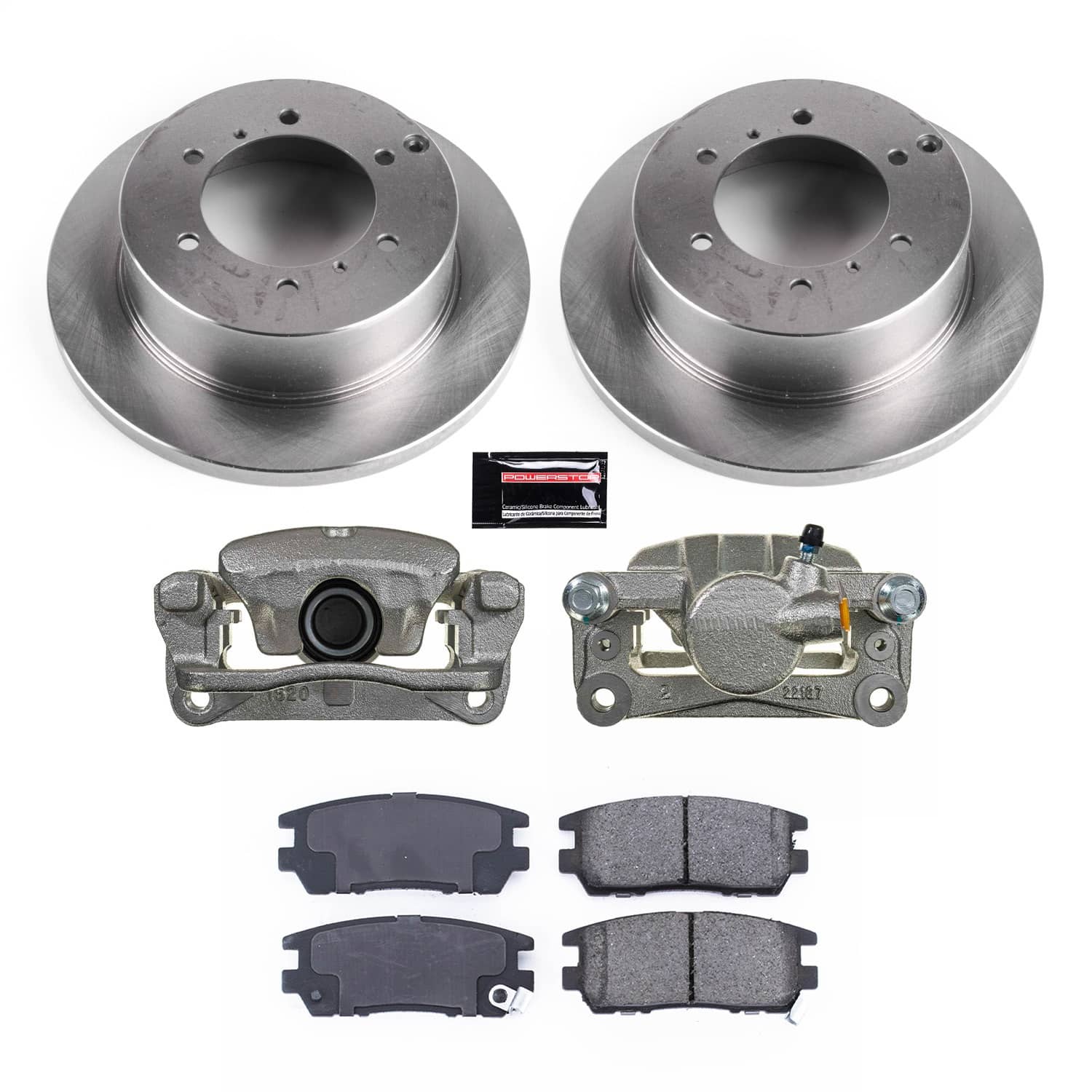 Power Stop - KCOE5022 - Rear - Disc Brake Pad/Caliper and Rotor Kit