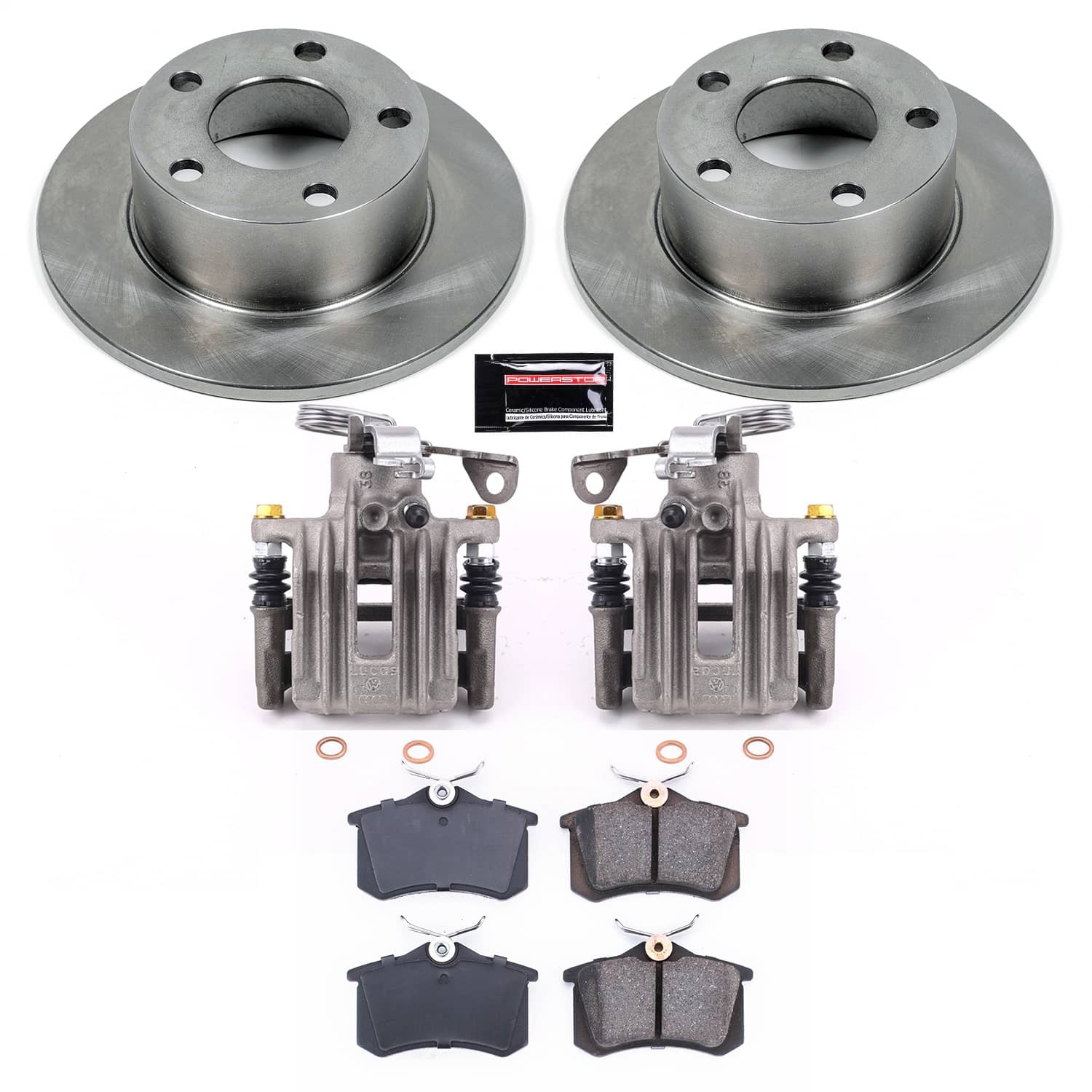 Power Stop - KCOE515 - Rear - Disc Brake Pad/Caliper and Rotor Kit