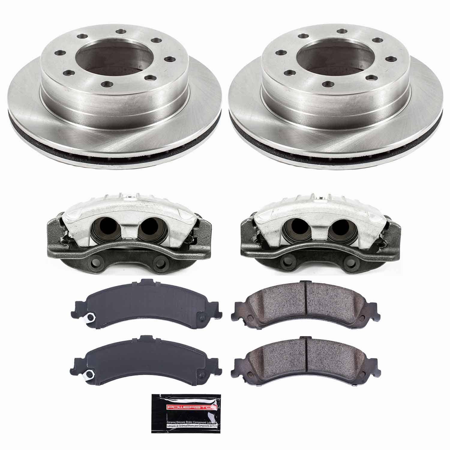 Power Stop - KCOE5225 - Rear - Disc Brake Pad/Caliper and Rotor Kit