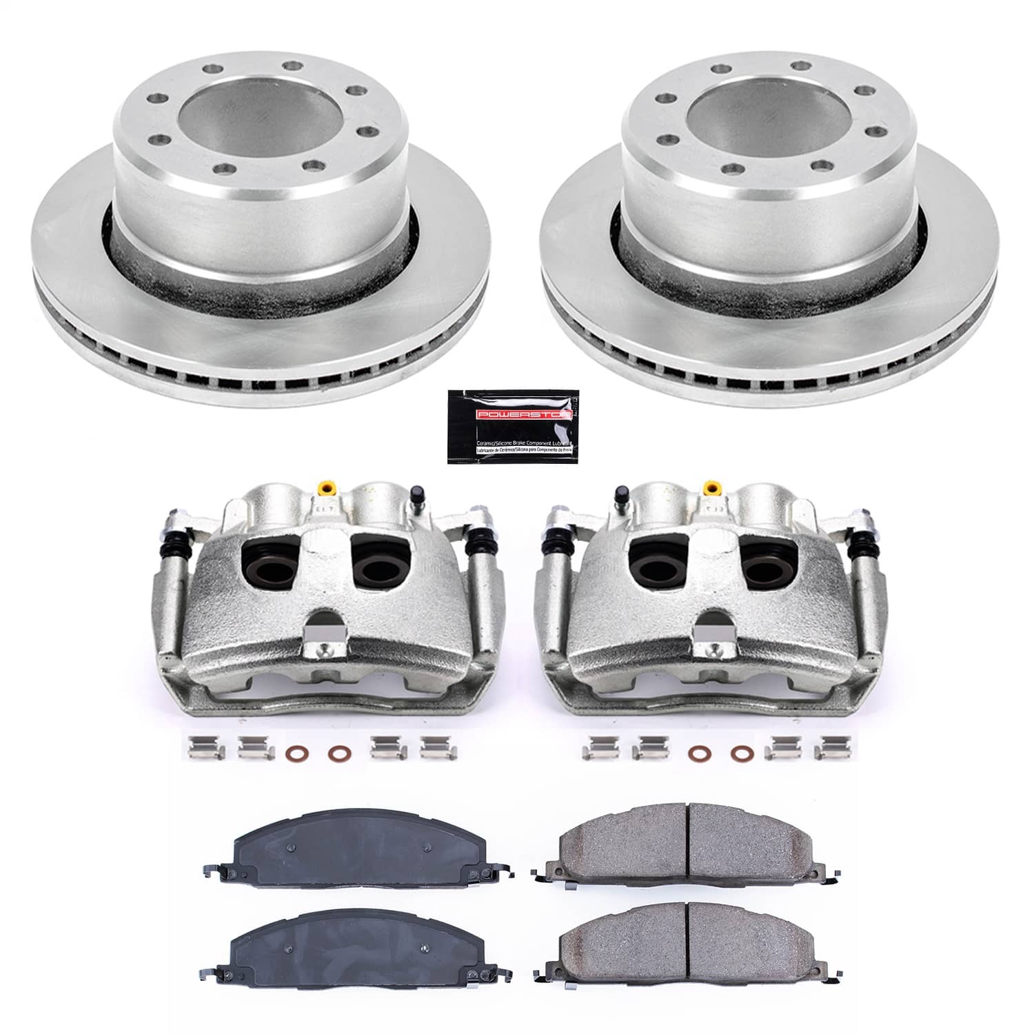 Power Stop - KCOE5487 - Rear - Disc Brake Pad/Caliper and Rotor Kit