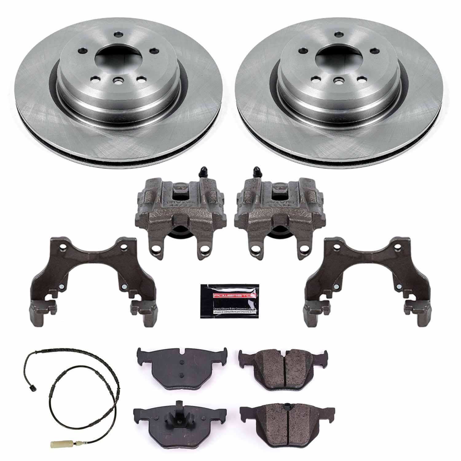 Power Stop - KCOE5982 - Rear - Disc Brake Pad/Caliper and Rotor Kit